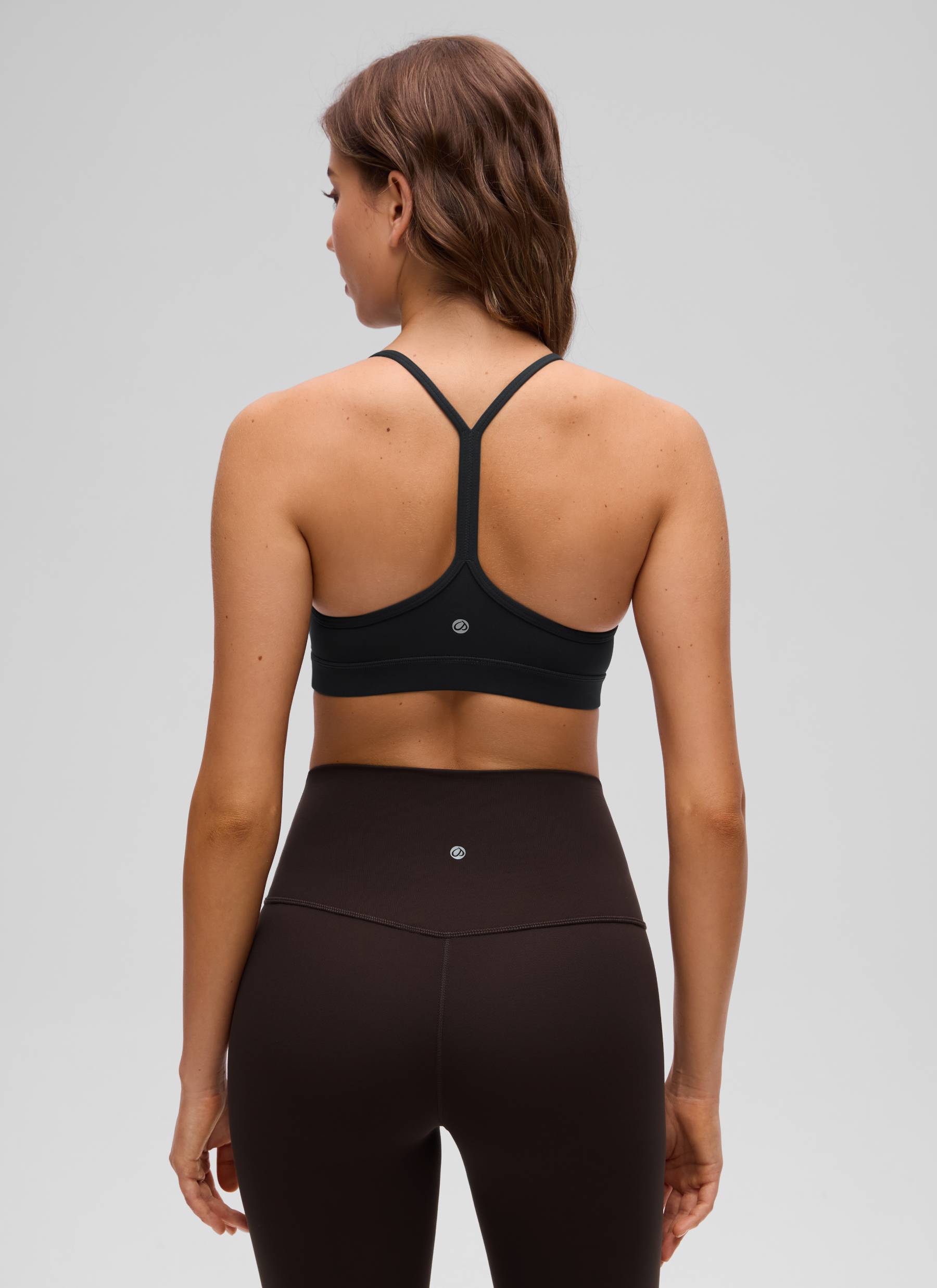 CRZ YOGA Women's Yoga Light Support Butterluxe Sports Bra Y back Black