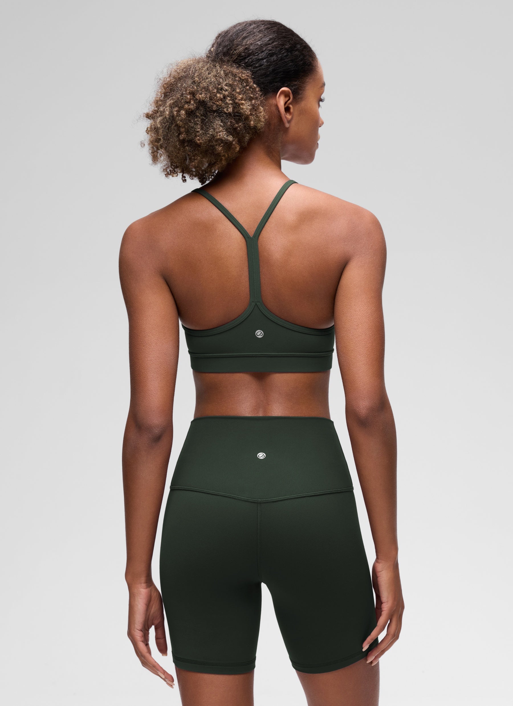 CRZ YOGA Women's Yoga Light Support Butterluxe Sports Bra Y back Legend Green