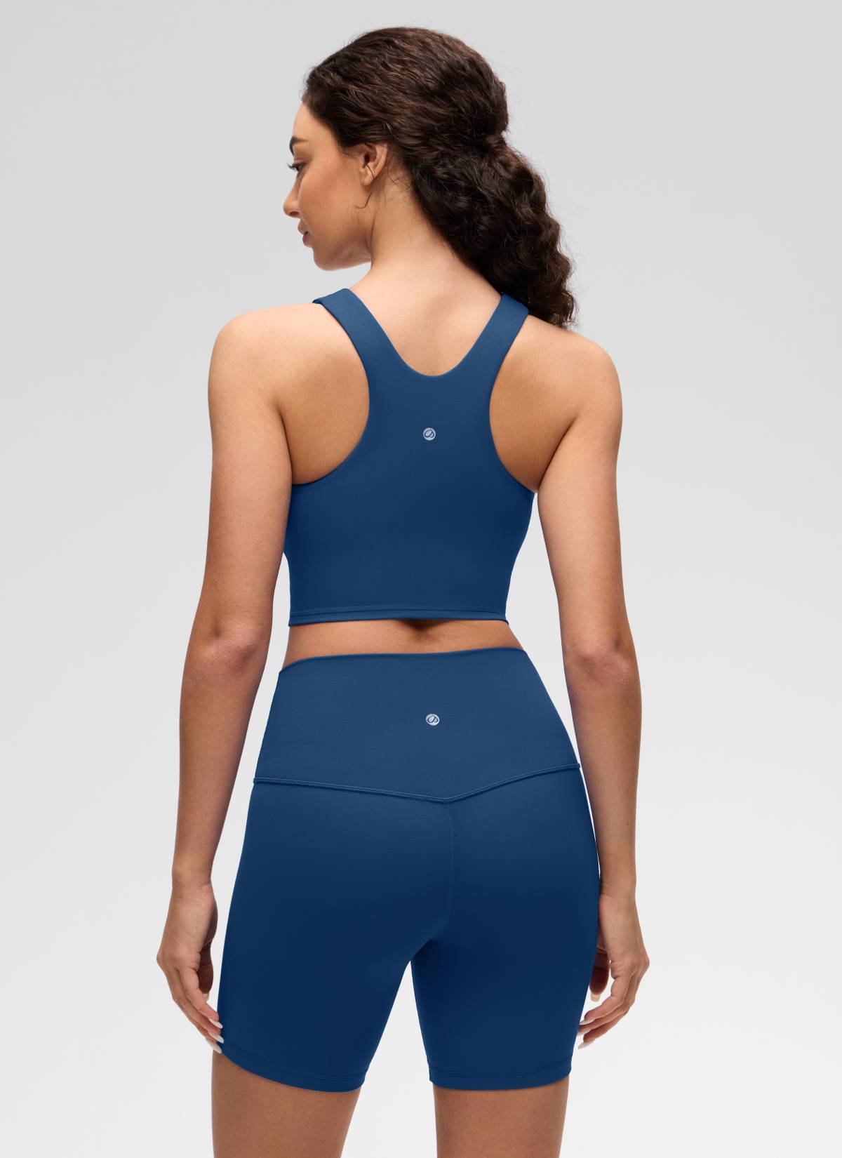 CRZ YOGA  Women's Yoga Low Support Butterluxe Tank High Neck Racerback French Navy