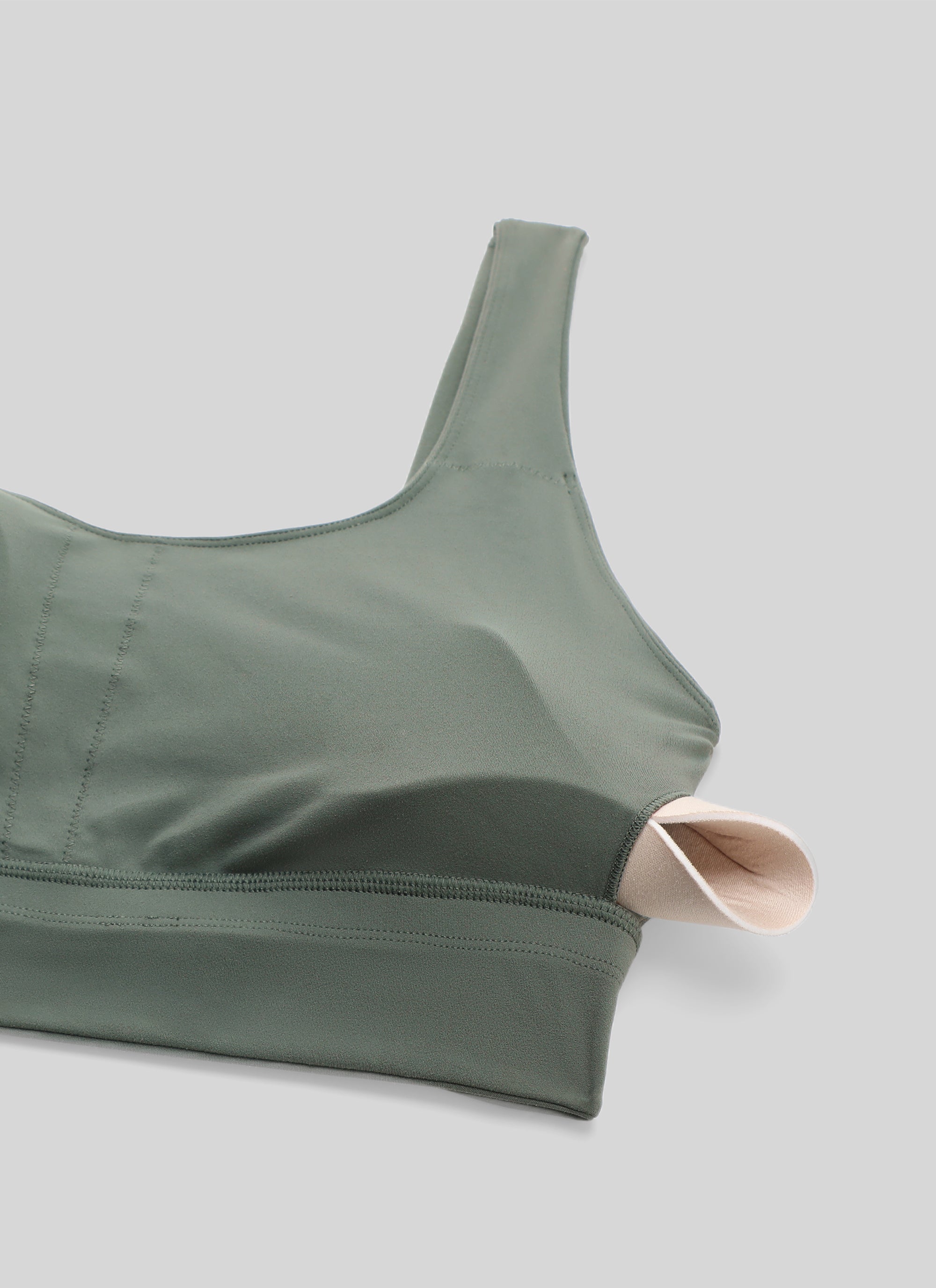 CRZ YOGA Women's Yoga Low Support Butterluxe Sport Bra U Back Longline Grey Sage