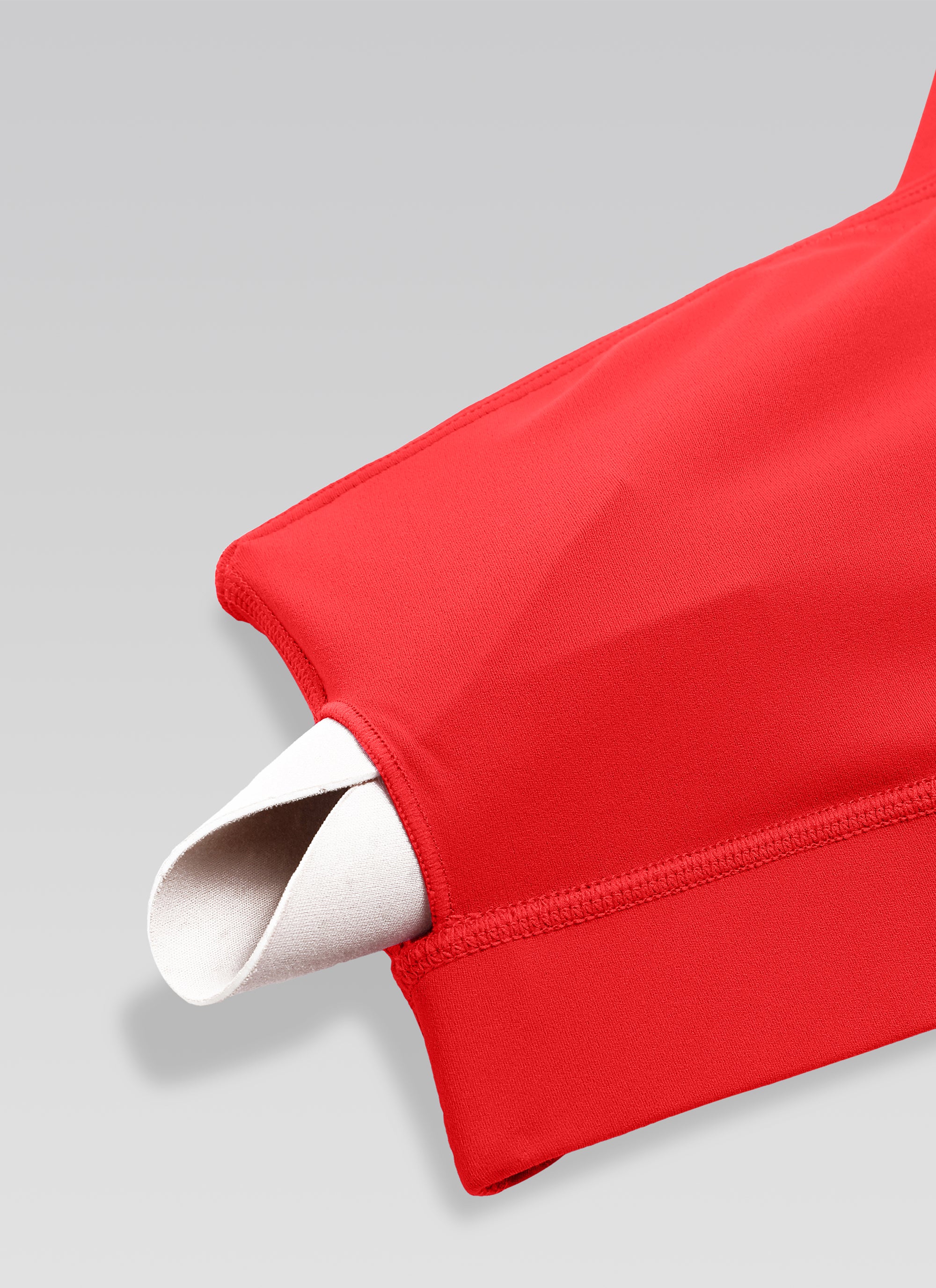 CRZ YOGA Butterluxe Womens One Shoulder Sports Bra Asymmetrical Padded Deep Red