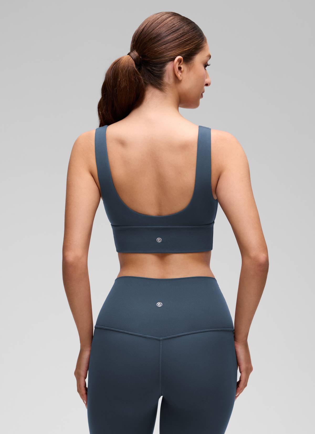 CRZ YOGA Women's Light Support Butterluxe Yoga Bra Longline U back V Neck Stelindigo