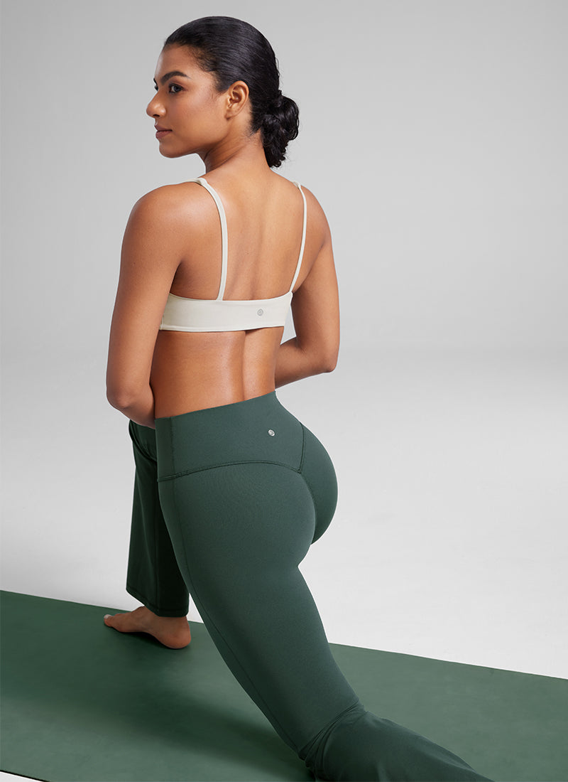 CRZ YOGA – גופייה לנשים עם מחשוף Butterluxe , חזייה מיני מרופדת, לבן חלבי