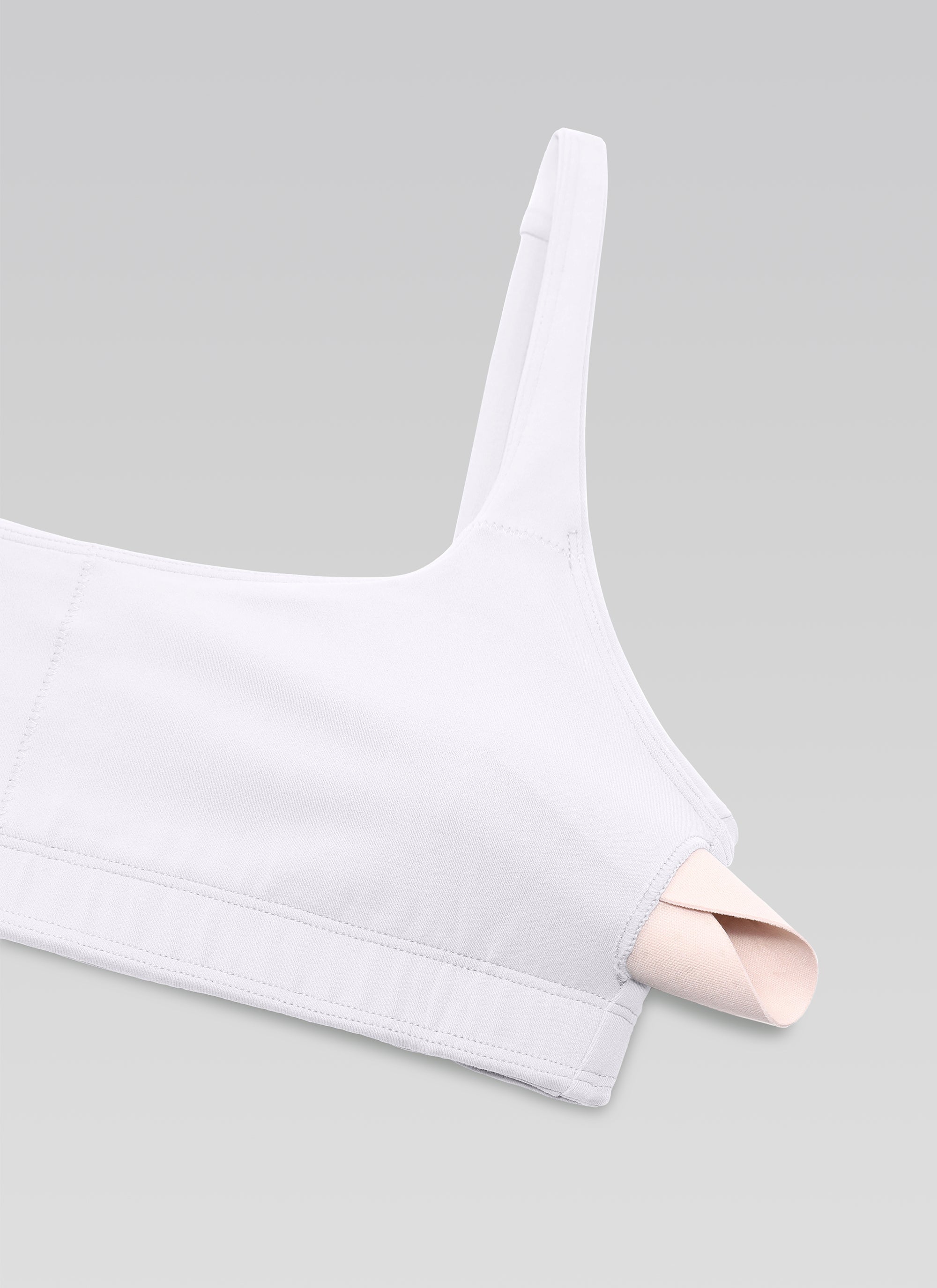 CRZ YOGA Women Butterluxe Square Neck Cami Padded Mini Bra White