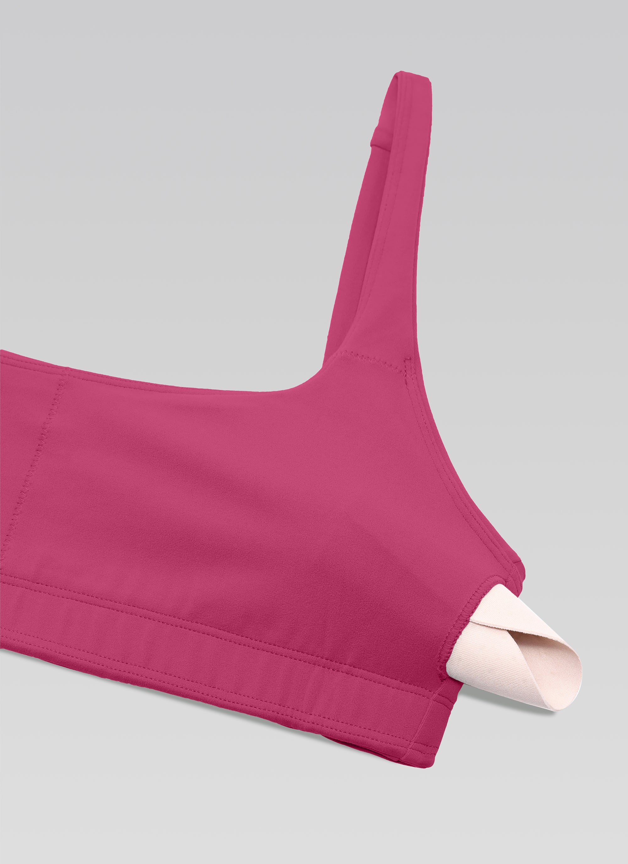 CRZ YOGA – גופייה לנשים עם מחשוף Butterluxe , חזייה מיני מרופדת, צבע סגול-ורוד דהוי