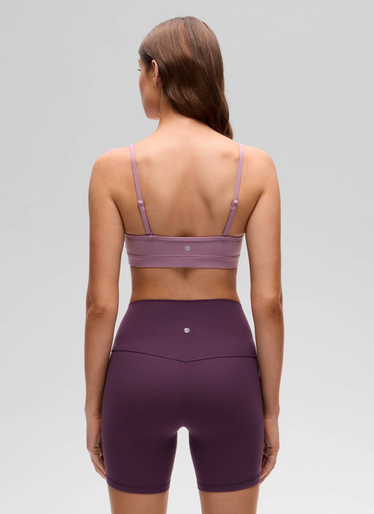 CRZ YOGA Butterluxe Womens V Neck Camisole Yoga Padded Sports Bra Light Lavender