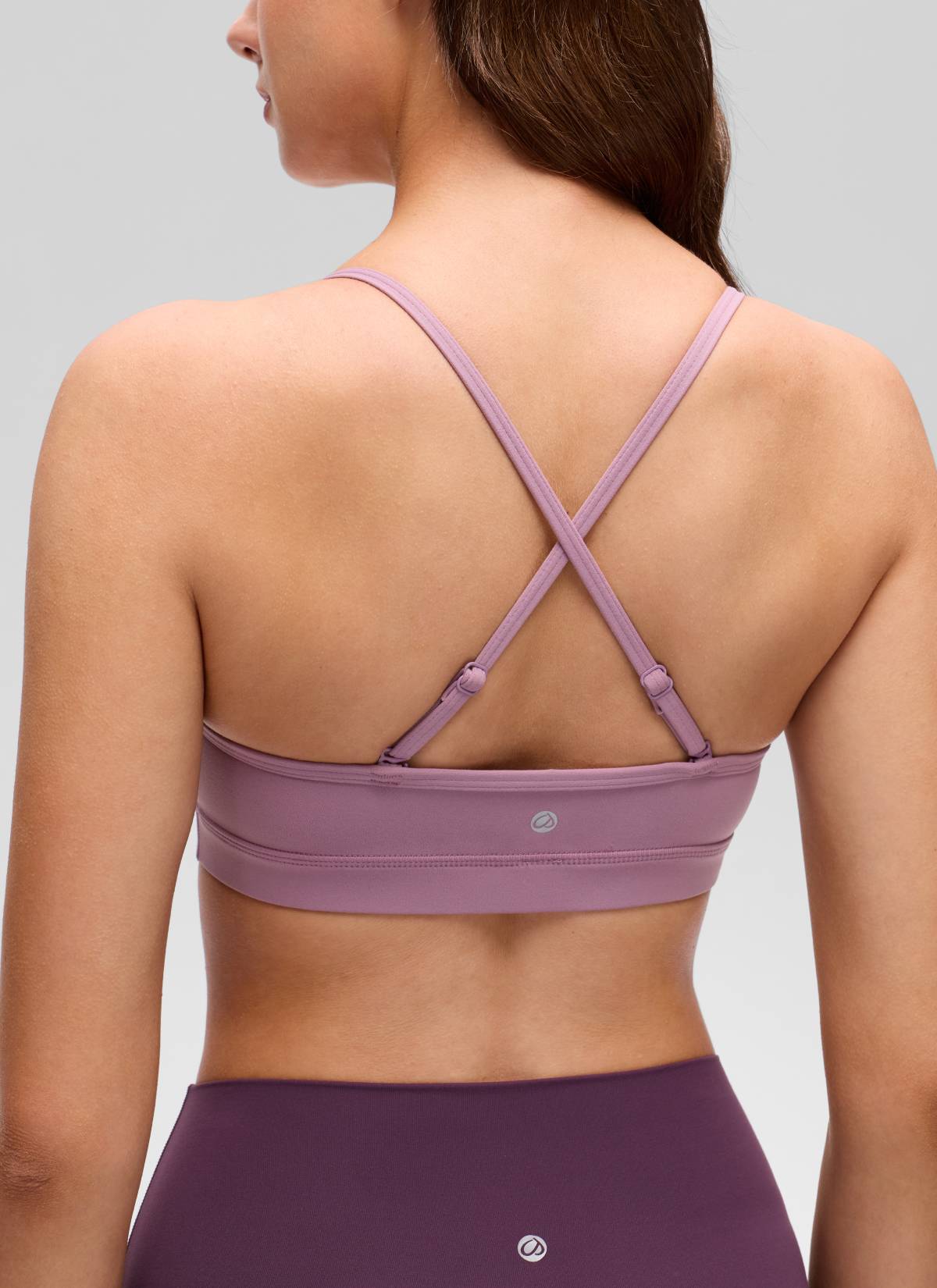 CRZ YOGA Butterluxe Womens V Neck Camisole Yoga Padded Sports Bra Light Lavender