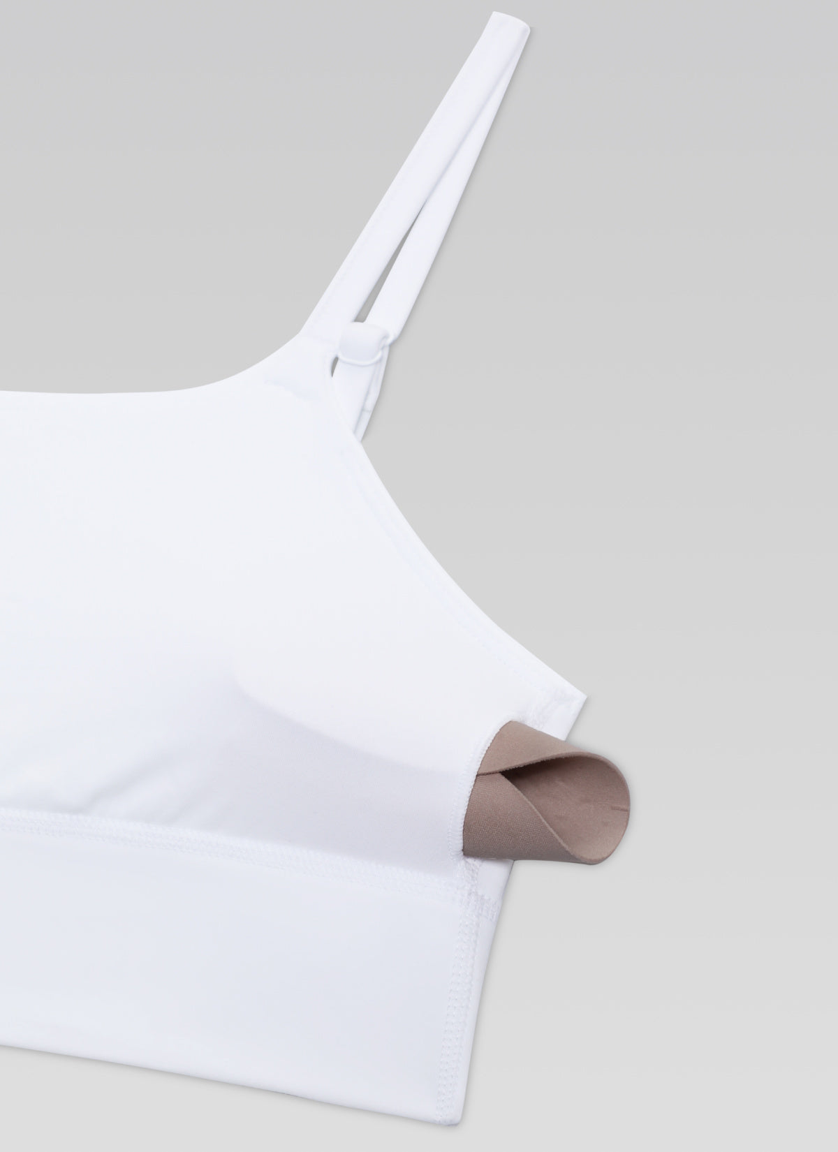 CRZ YOGA Women's Butterlift Yoga Longline Built in Bra Sports Bra White