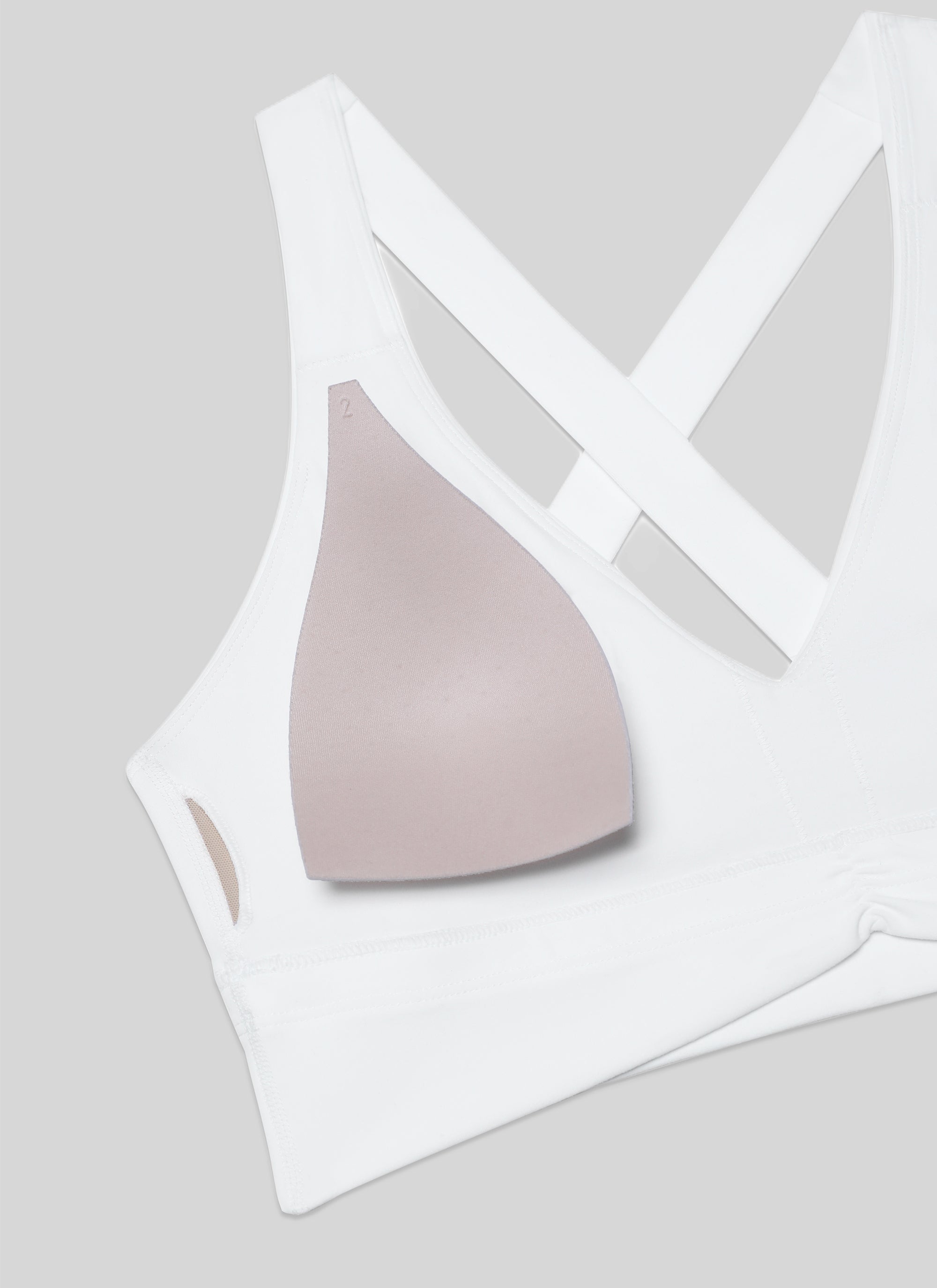 CRZ YOGA Women's Light Support Butterluxe Yoga Bra Ruched V Neck White