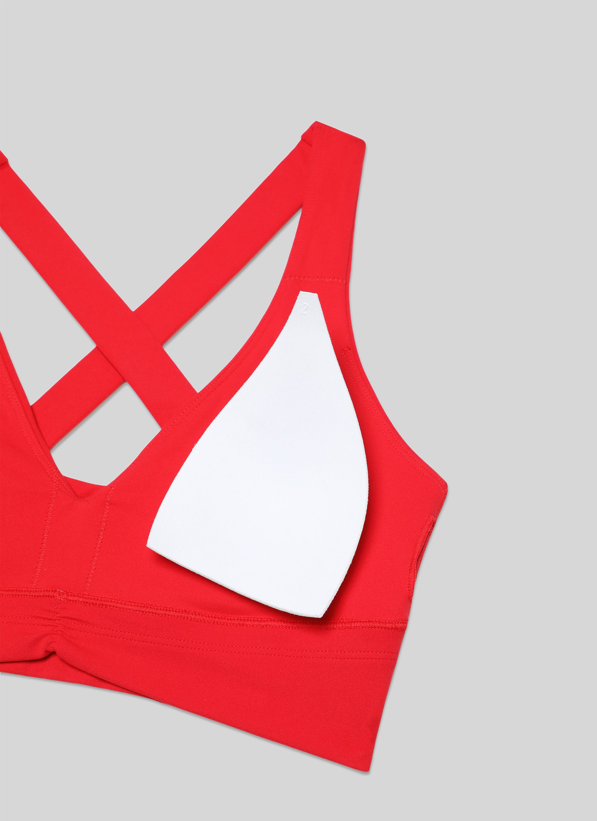 CRZ YOGA Women's Light Support Butterluxe Yoga Bra Ruched V Neck Deep Red