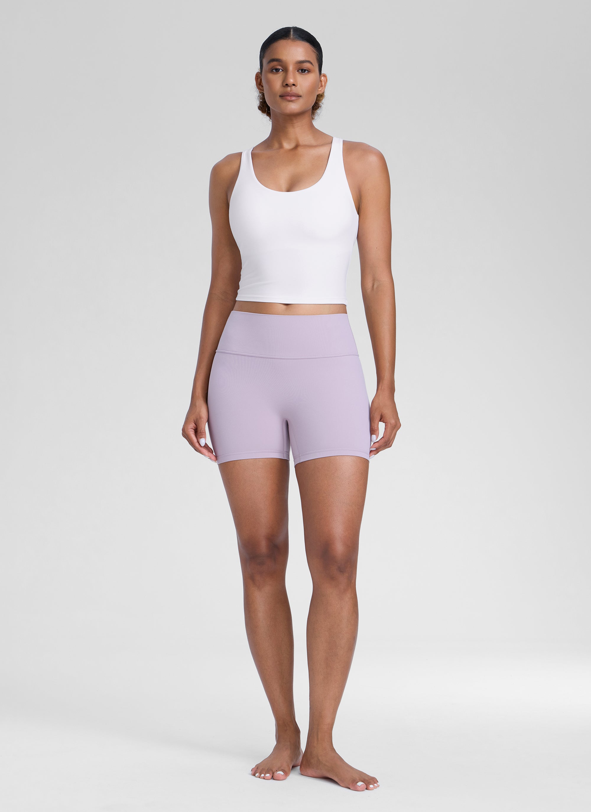 CRZ YOGA – Butterlift יוגה לנשים Butterlift U Butterlift , עם חזייה מובנית, בצבע לבן