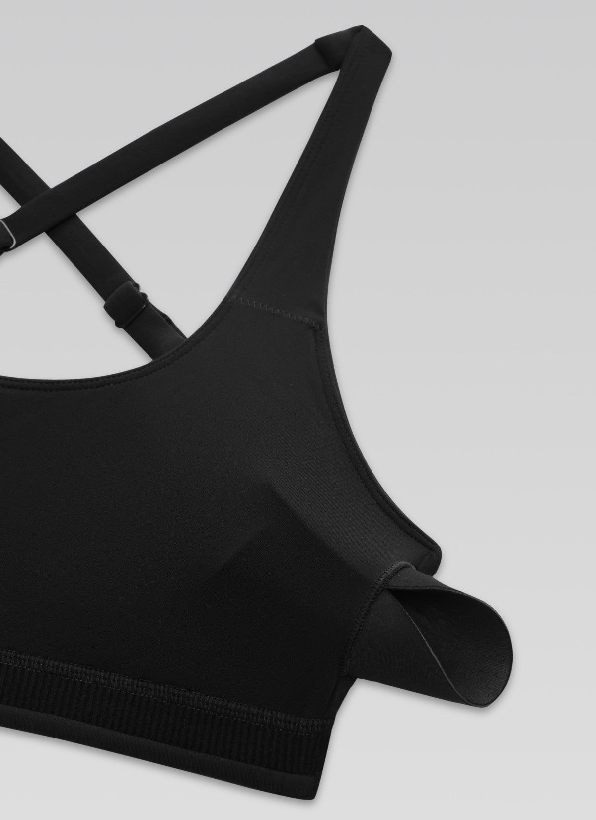 CRZ YOGA Women's Butterlift Workout Cross Back Built in Bra Sports Bra Black