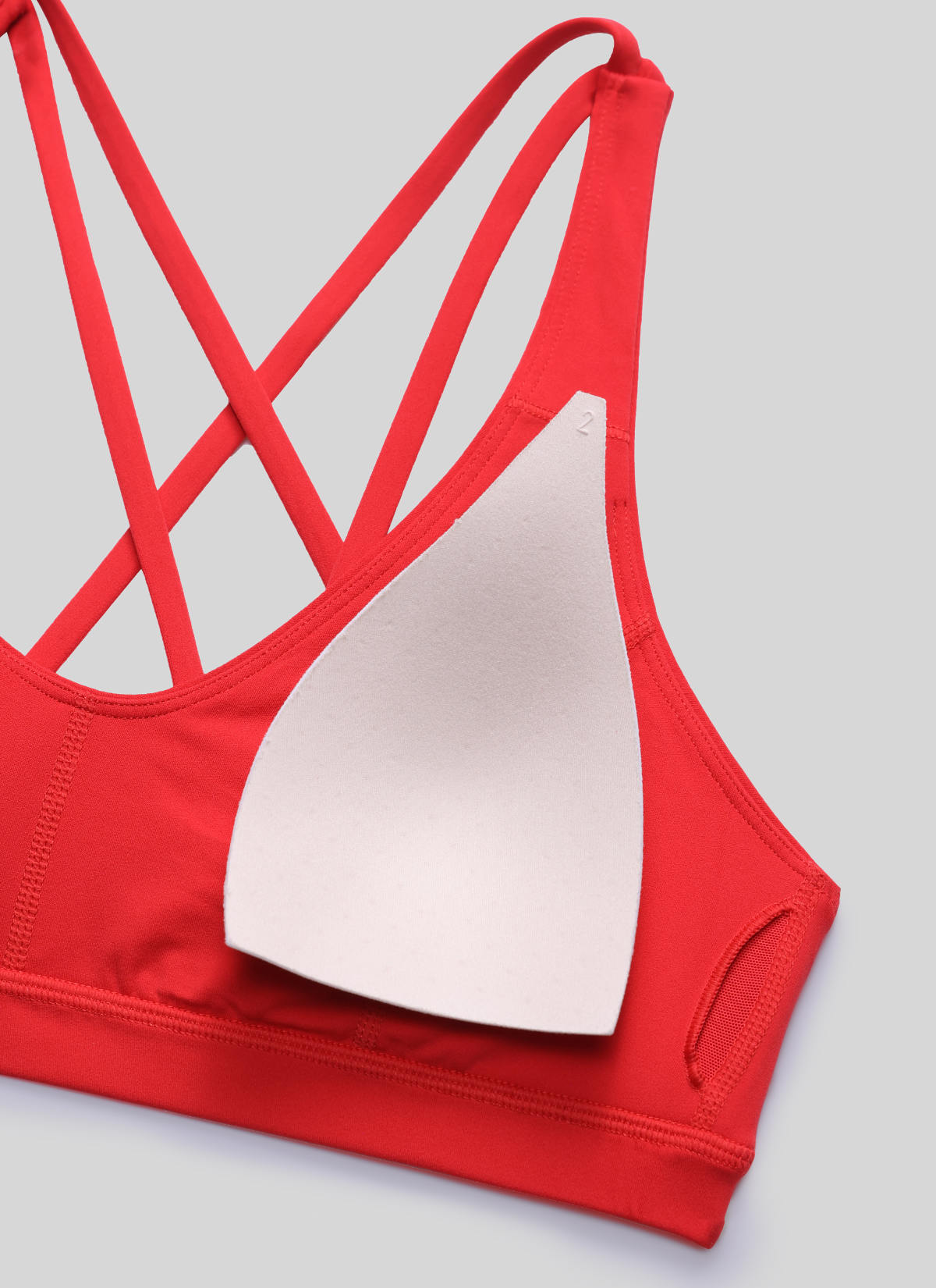 CRZ YOGA Women's Butterlift Workout U Neck Cross Back Sports Bra Deep Red