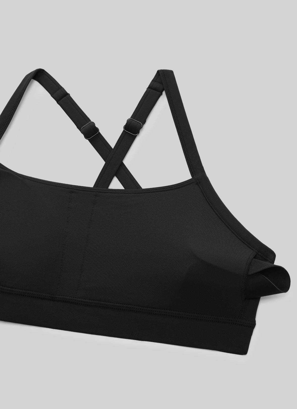 CRZ YOGA – Butterlift ספורט לנשים Butterlift עם צווארון U, גב מצטלבים ופתח בצורת מפתח, בצבע שחור