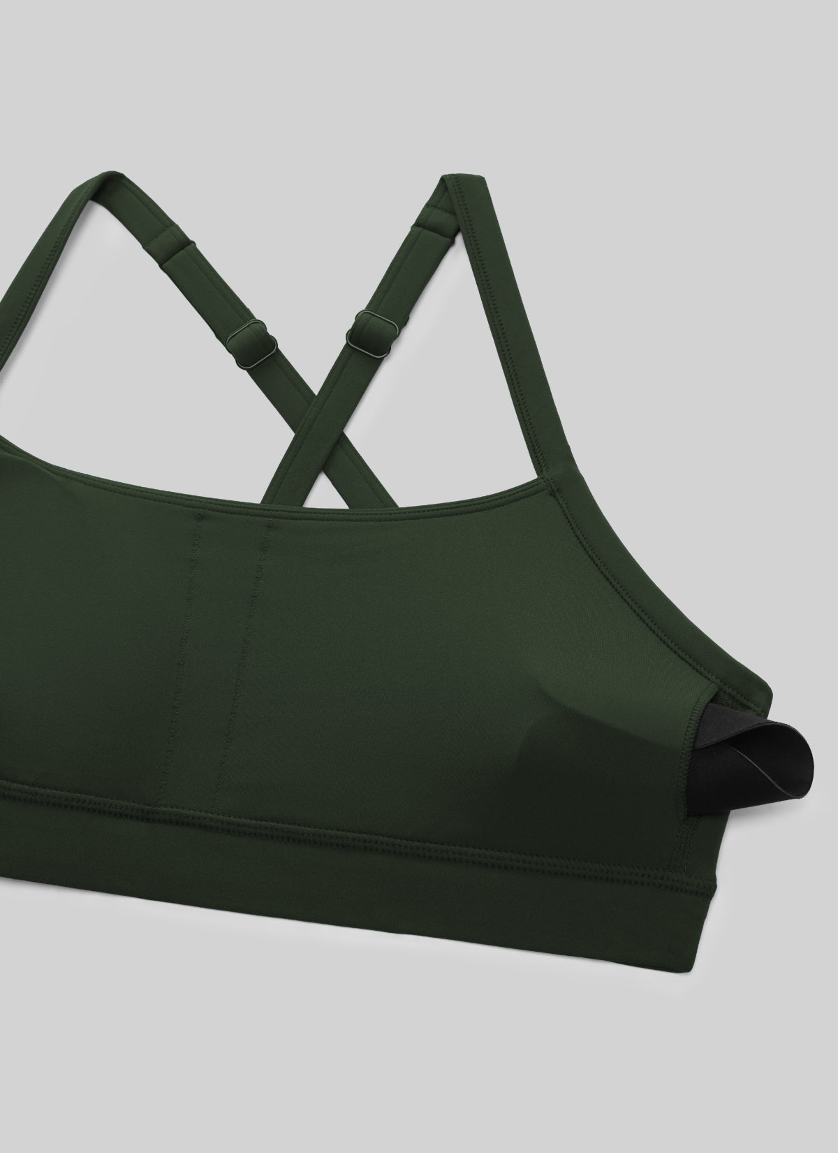CRZ YOGA – חזיית ספורט לנשים Butterlift , עם צווארון U, גב מצולב ופתח בצורת חור מפתח, בצבע ירוק Legend