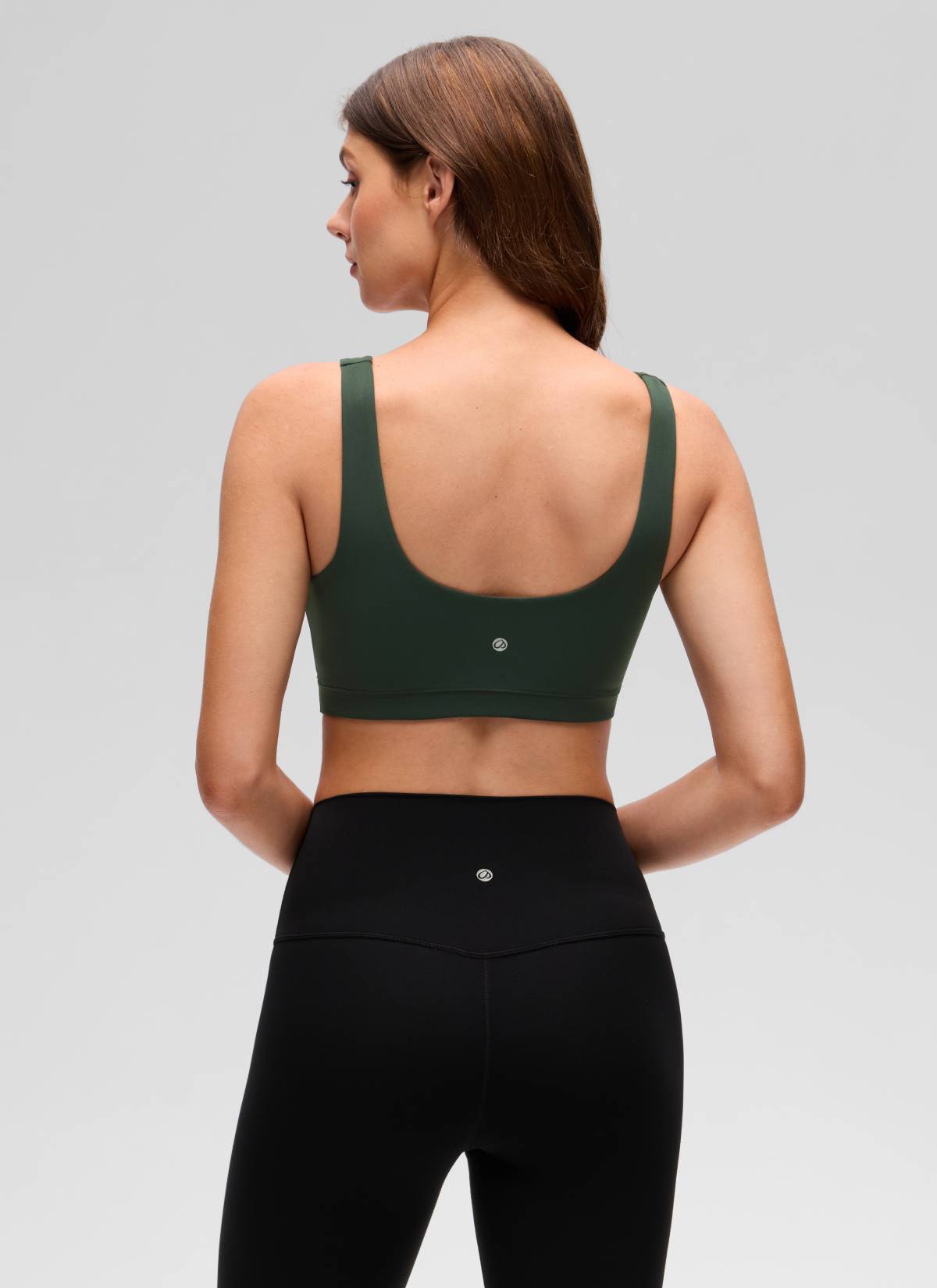CRZ YOGA Women's Butterluxe Yoga U Back Sports Bra Light Support Legend Green