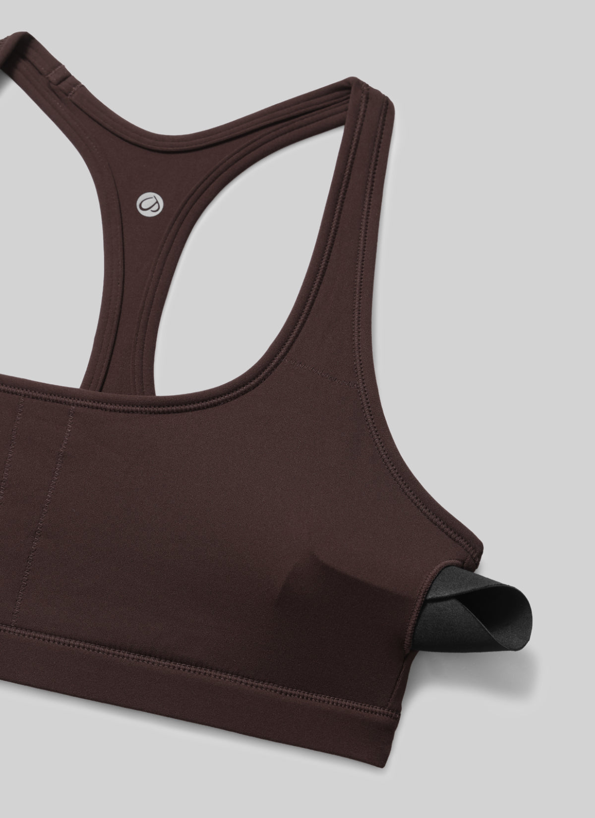 CRZ YOGA – Butterlift לנשים Butterlift , עם צווארון U, גב ספורטאי ופתח בצורת מפתח, בצבע חום שוקולד חם