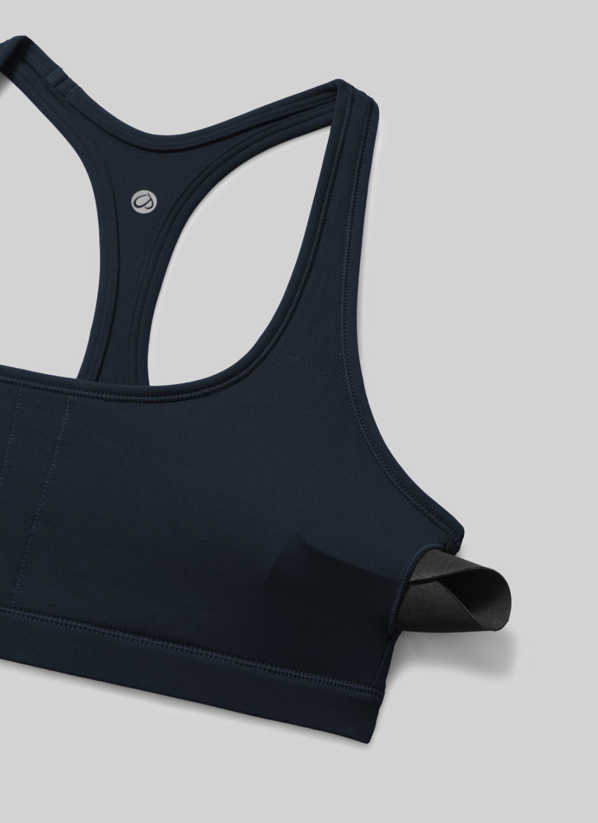 CRZ YOGA – Butterlift ספורט לנשים Butterlift , עם צווארון U, גב שחיין ופתח בצורת מפתח, בצבע כחול כהה