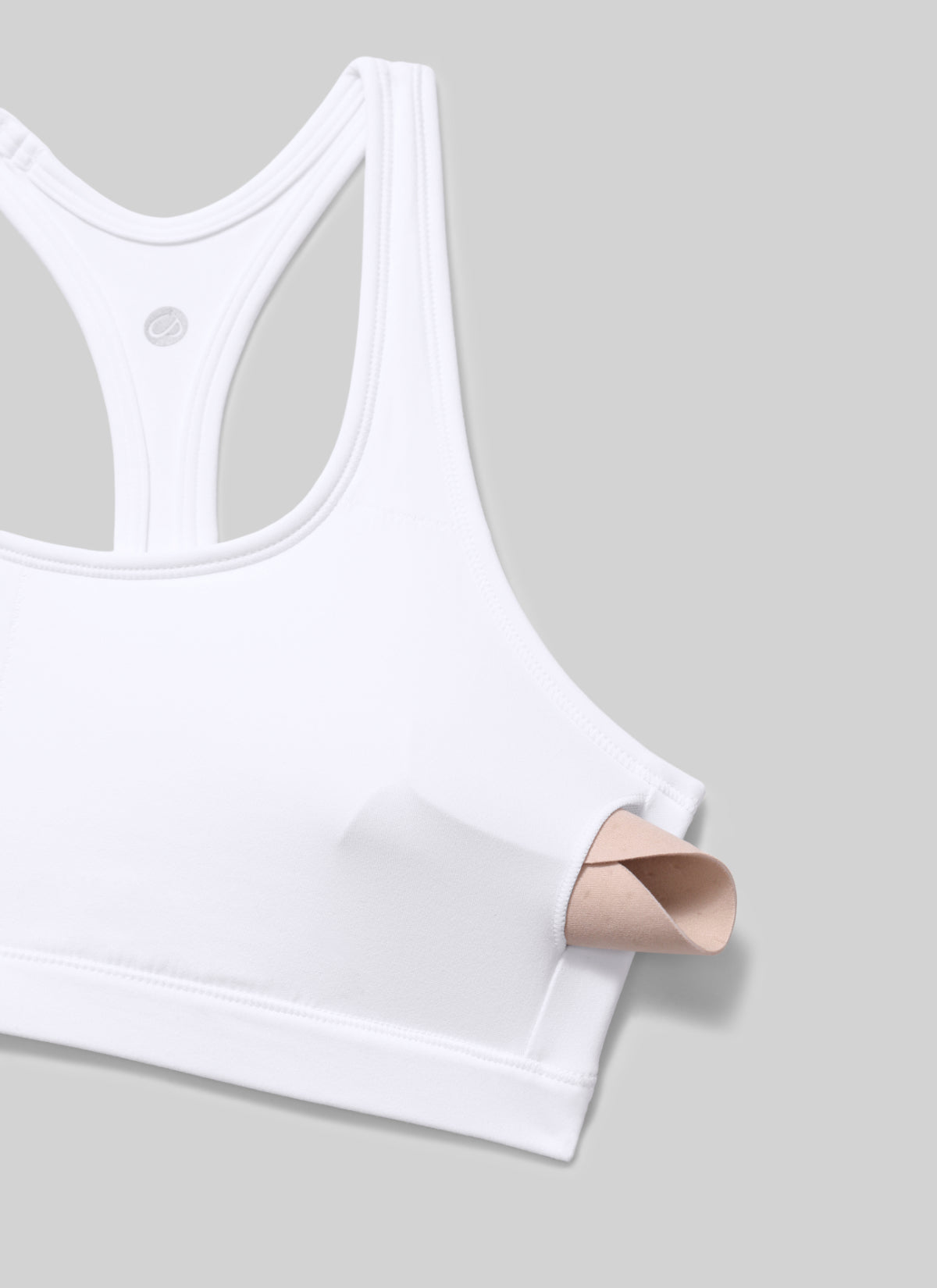 CRZ YOGA – Butterlift לנשים Butterlift , עם צווארון U, גב שחיין ופתח בצורת מפתח, בצבע לבן