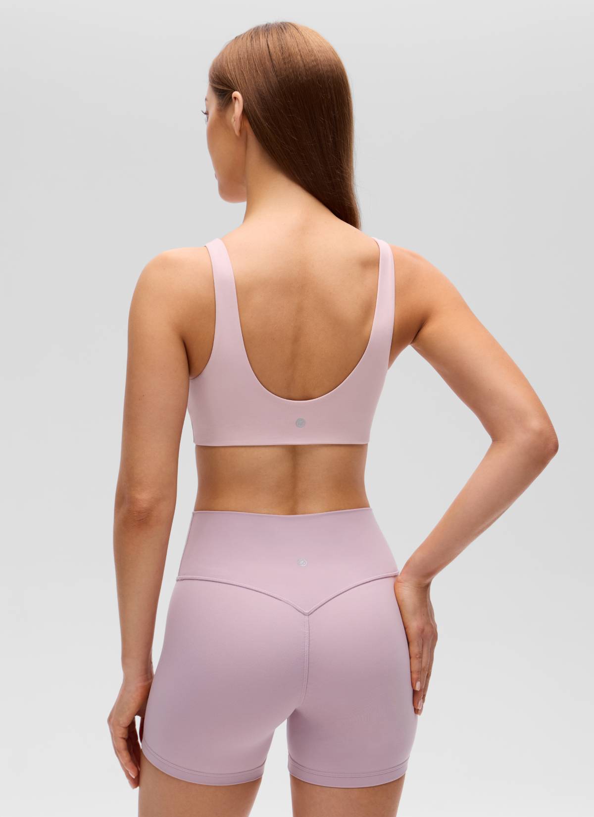 CRZ YOGA Women's Butterluxe Yoga U Back Sports Bra Light Support Pink Haze