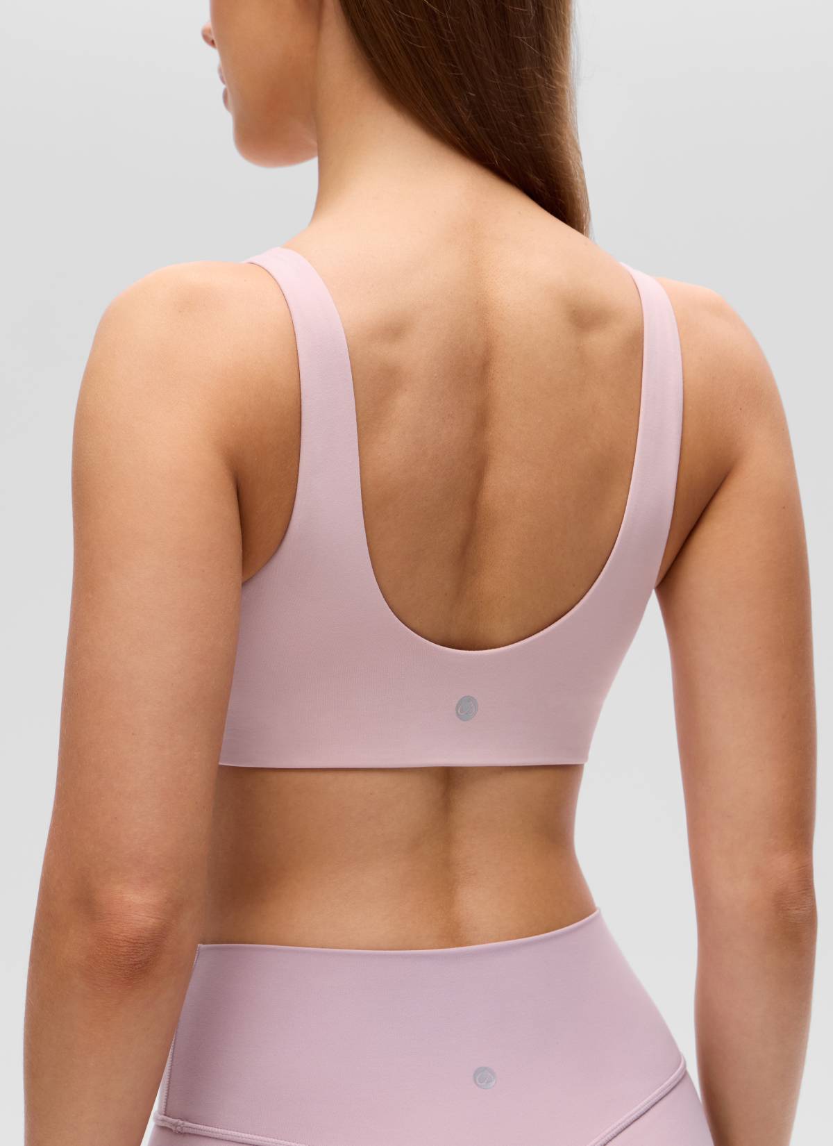 CRZ YOGA Women's Butterluxe Yoga U Back Sports Bra Light Support Pink Haze