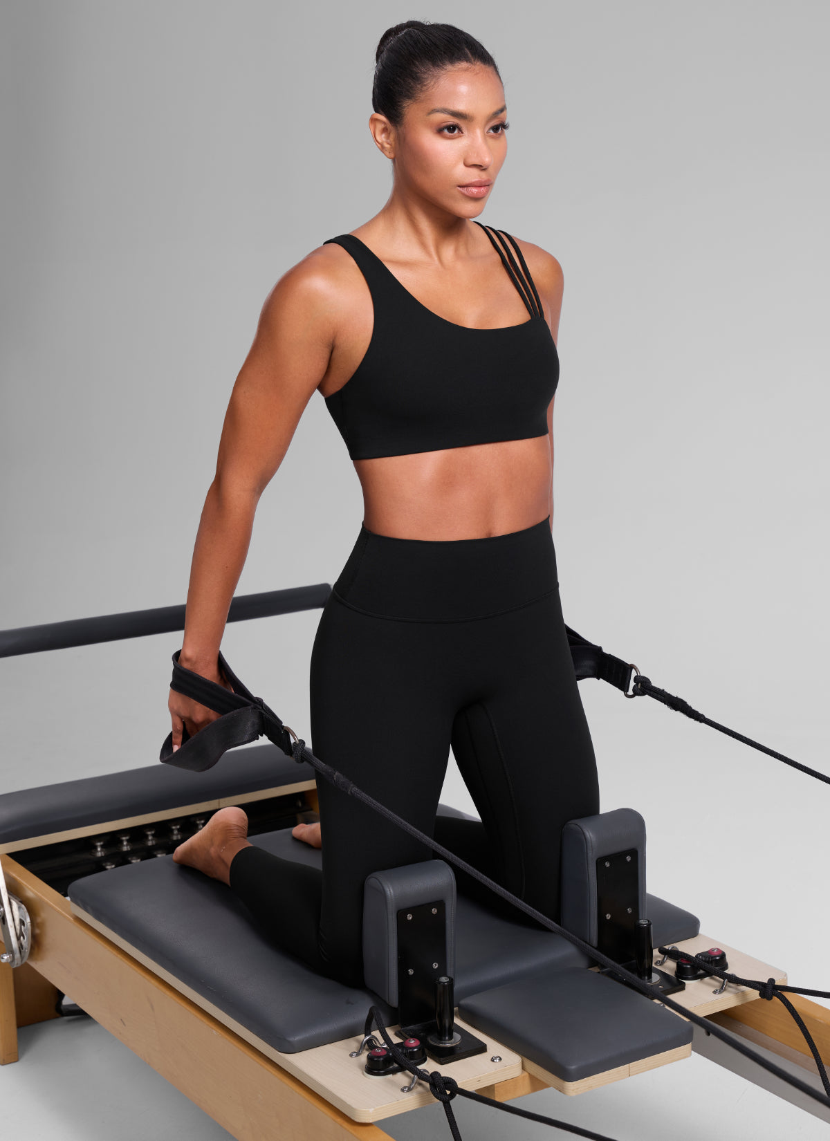 Women's Butterlift® Yoga Asymmetric Straps Sports Bra Medium Support Black