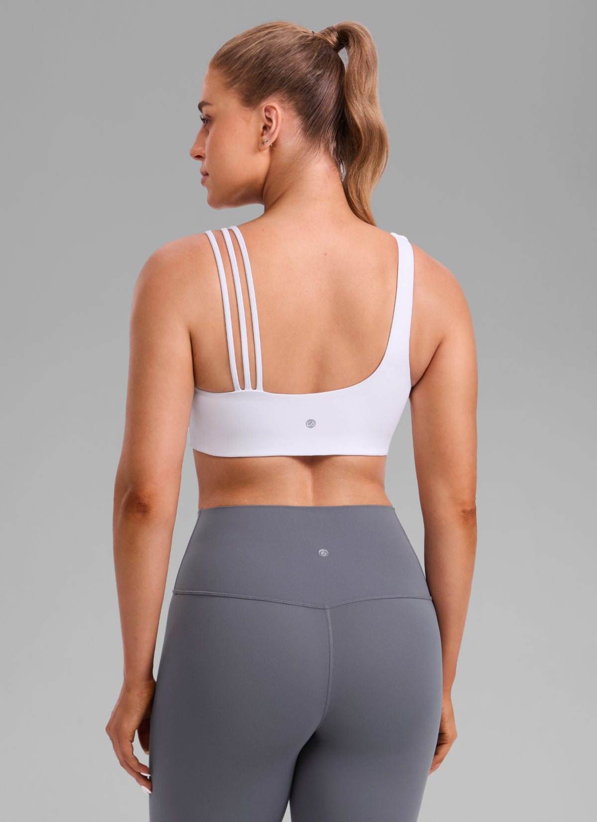 Women's Butterlift® Yoga Asymmetric Straps Sports Bra Medium Support White