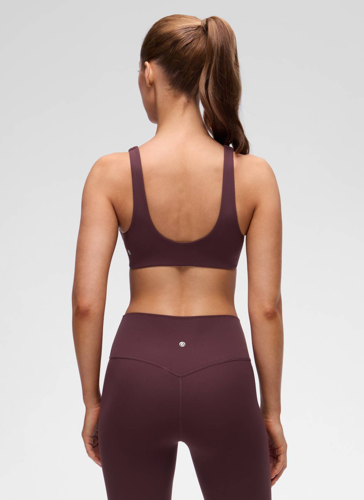CRZ YOGA Women's Butterluxe Yoga Twist V Neck U Back Sports Bra Ripe Plum