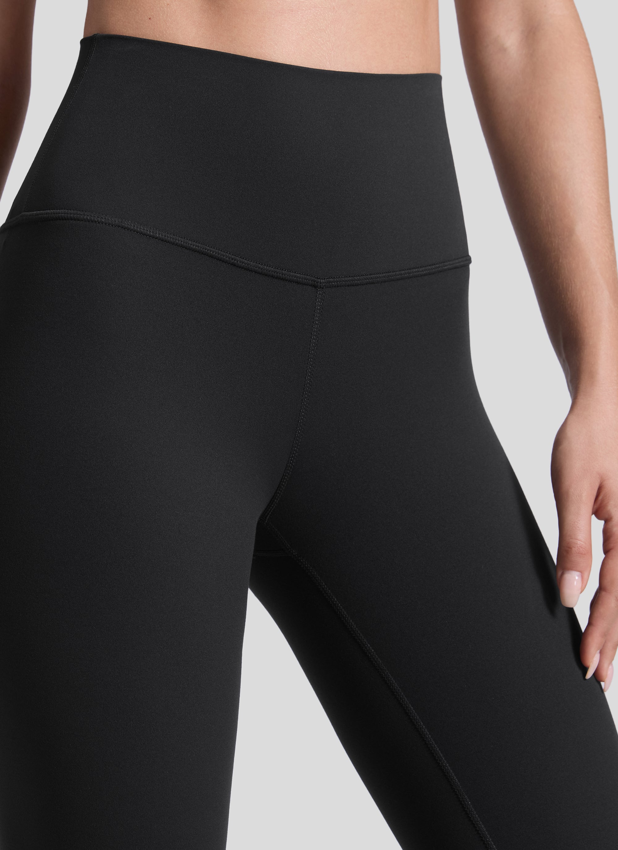 CRZ YOGA טייץ יוגה Butterluxe בגזרה גבוהה Yoga Lounge לנשים, 64 ס"מ, שחור