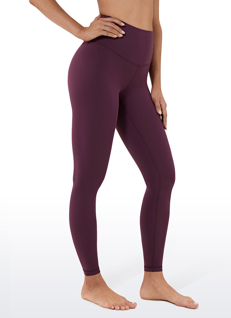 CRZ YOGA טייץ יוגה Butterluxe בגזרה גבוהה Yoga Lounge לנשים, 64 ס"מ, סגול עמוק