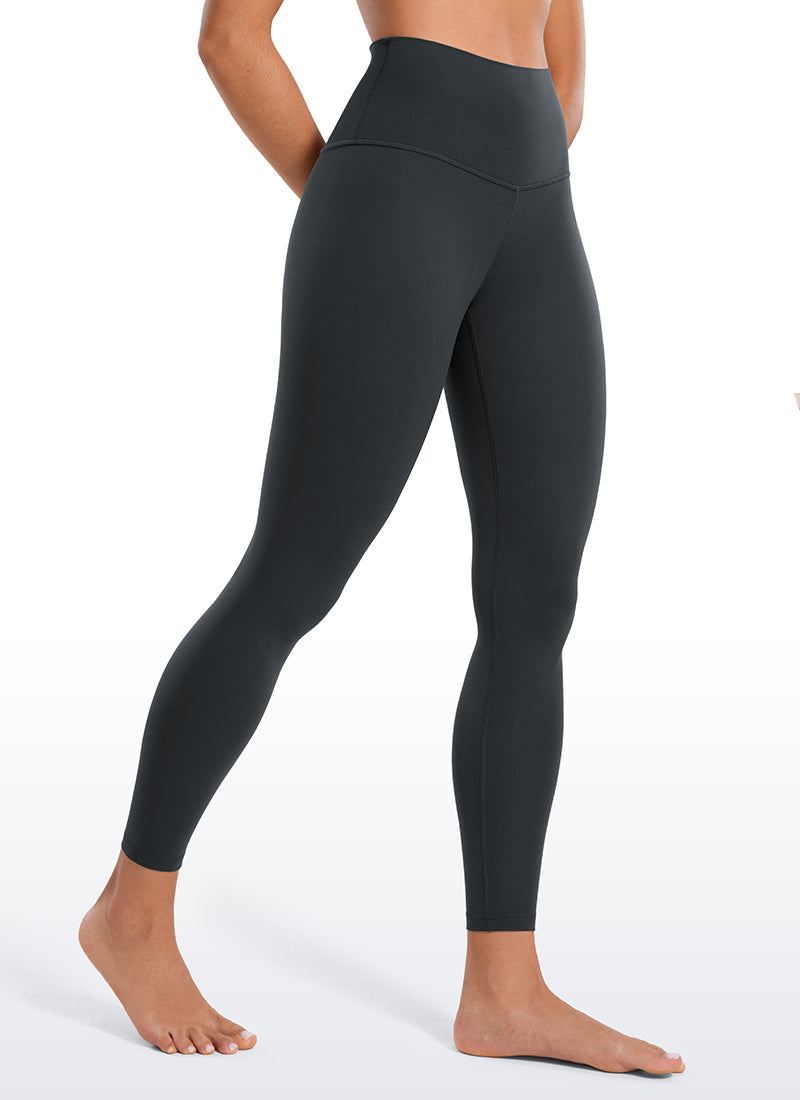טייץ יוגה Butterluxe למותן גבוה לנשים CRZ YOGA, אורך 64 ס"מ, מלניט