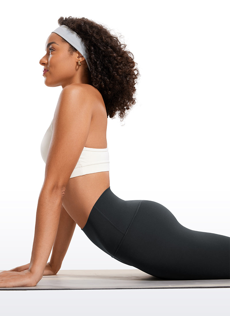 טייץ יוגה Butterluxe למותן גבוה לנשים CRZ YOGA, אורך 64 ס"מ, מלניט