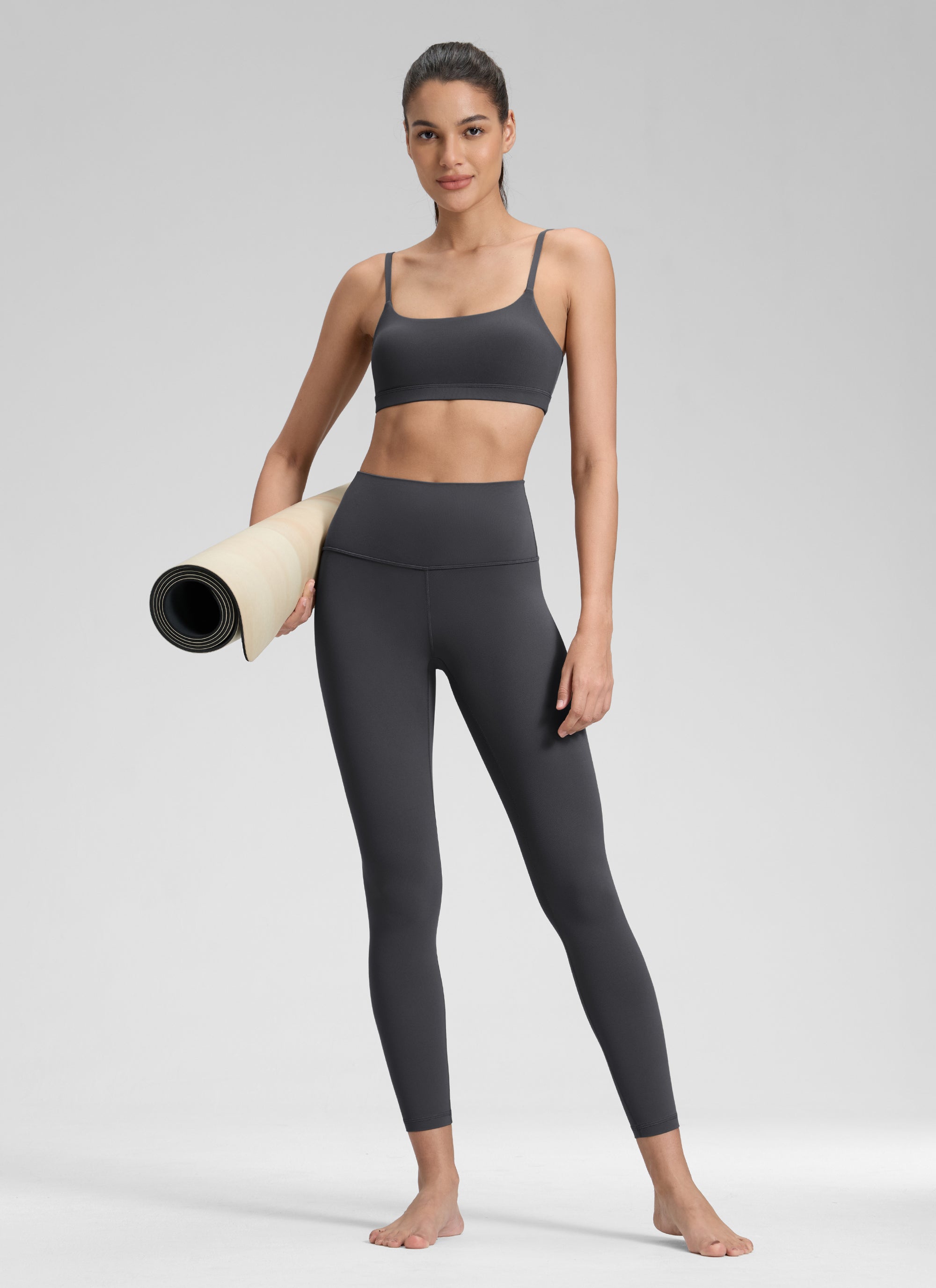 CRZ YOGA Women's Yoga Lounge High Rise Butterluxe Yoga Leggings 25'' Mysterious Grey