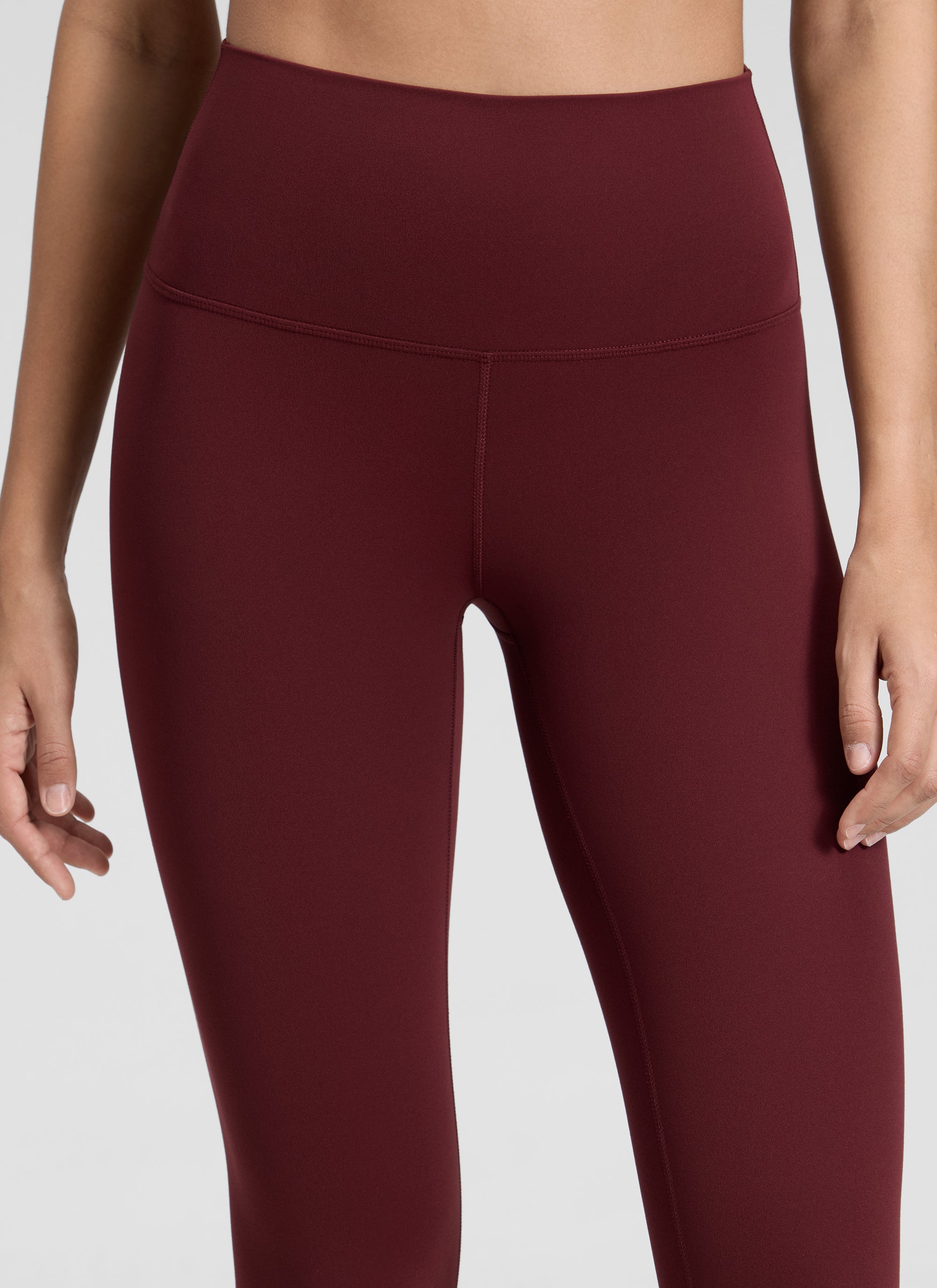 CRZ YOGA טייץ יוגה Butterluxe בגזרה גבוהה Yoga Lounge לנשים, 64 ס"מ, אדום מרלו