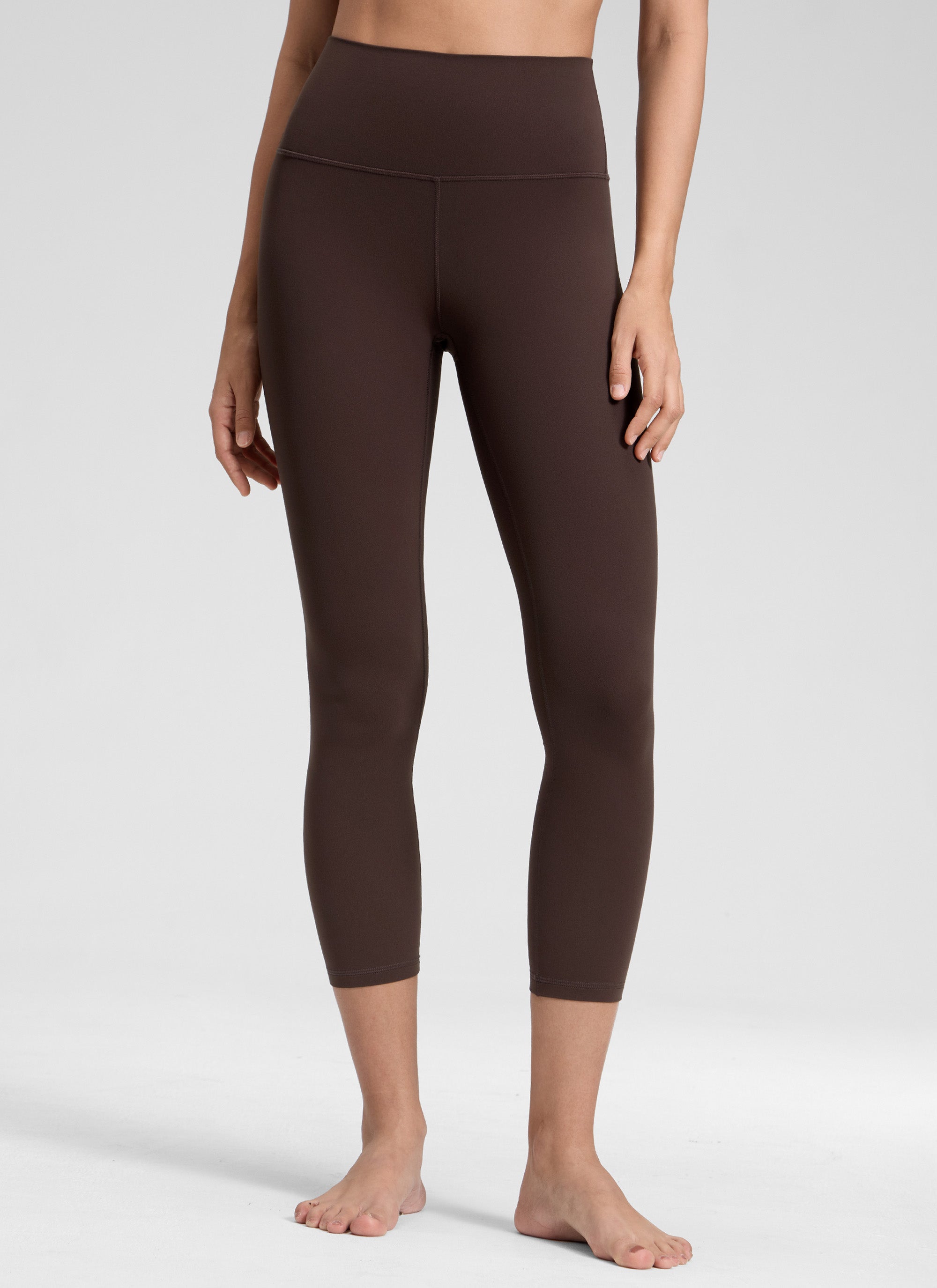 CRZ YOGA Women's Yoga Lounge High Rise Butterluxe Yoga Leggings 23'' Hot Fudge Brown