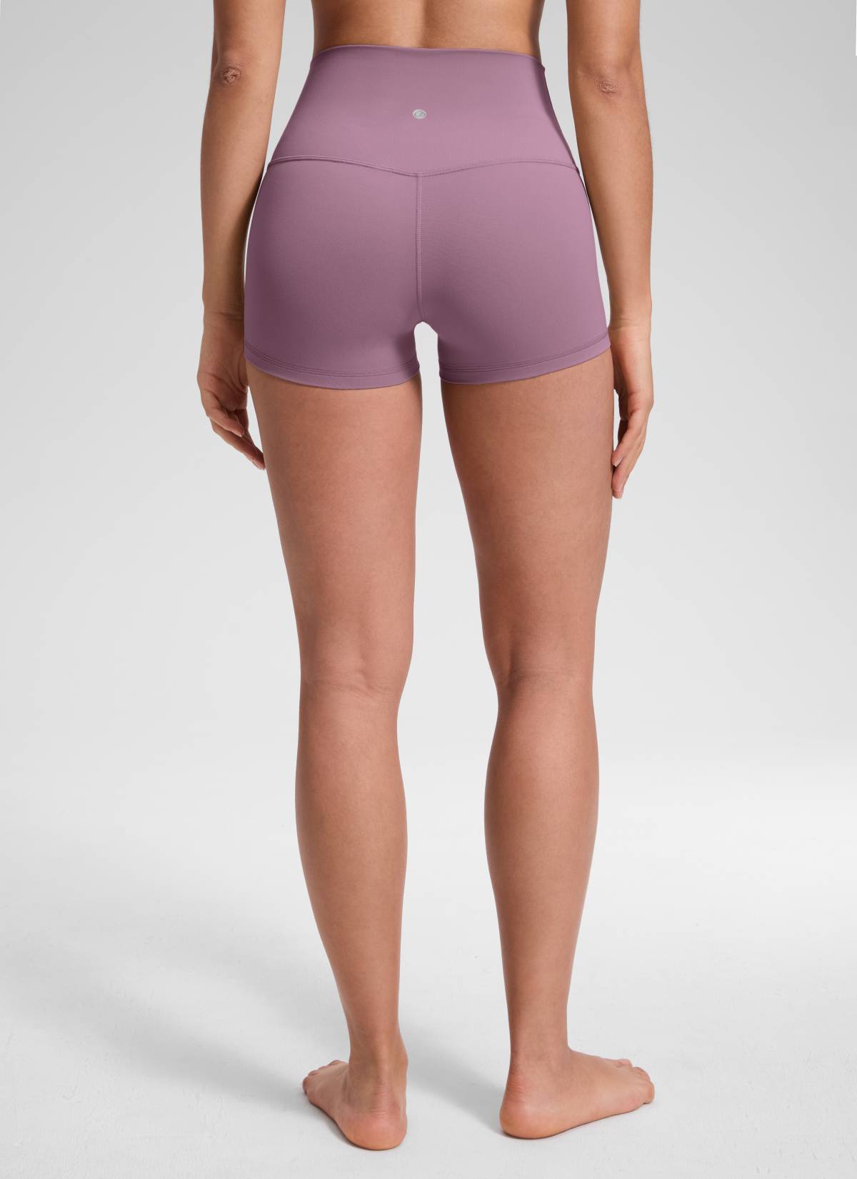 CRZ YOGA Women's Yoga High Rise Booty Butterluxe Biker Shorts 2.5'' Light Lavender