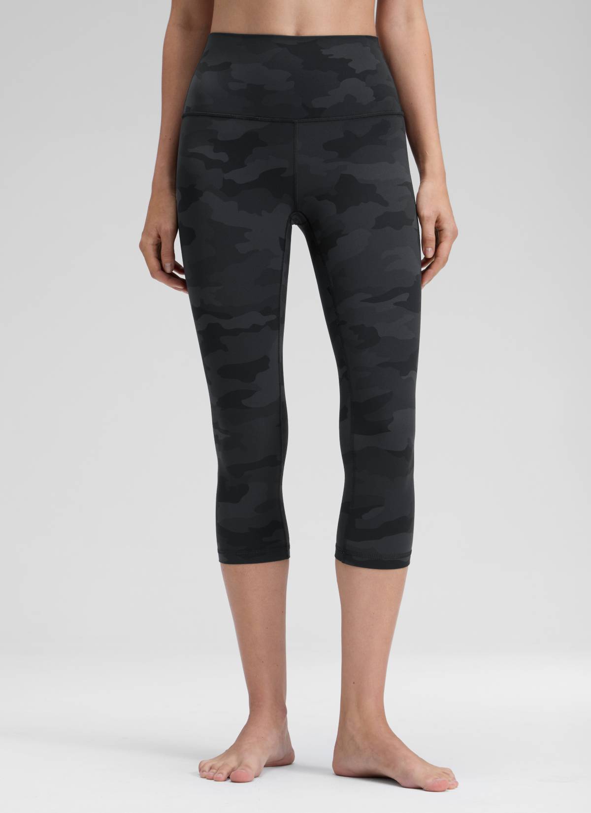 CRZ YOGA Women's Yoga Lounge High Rise Butterluxe Yoga Leggings 19'' Dark Grey Camouflage 2