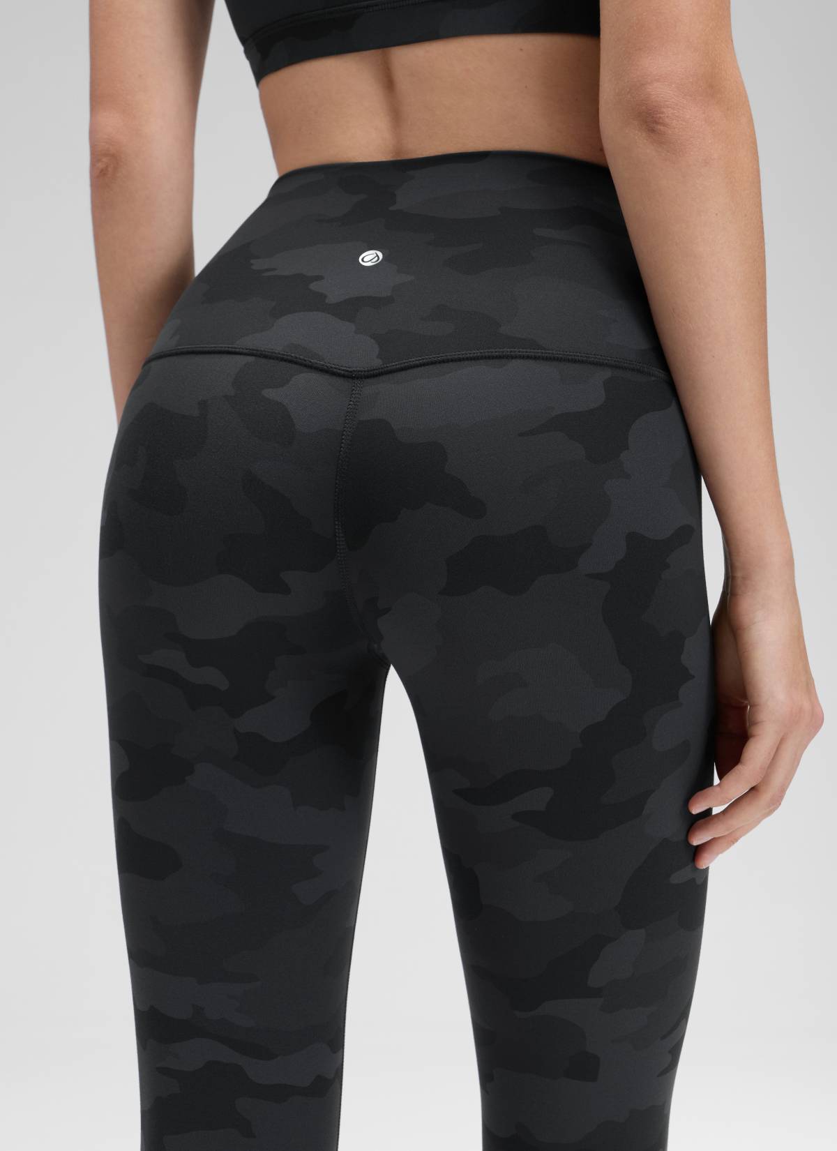CRZ YOGA Women's Yoga Lounge High Rise Butterluxe Yoga Leggings 19'' Dark Grey Camouflage 2