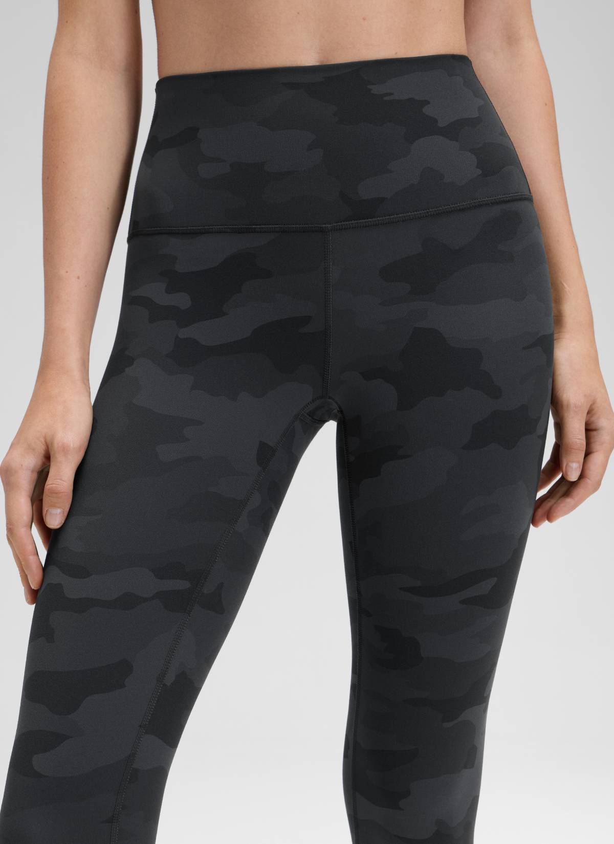CRZ YOGA Women's Yoga Lounge High Rise Butterluxe Yoga Leggings 19'' Dark Grey Camouflage 2