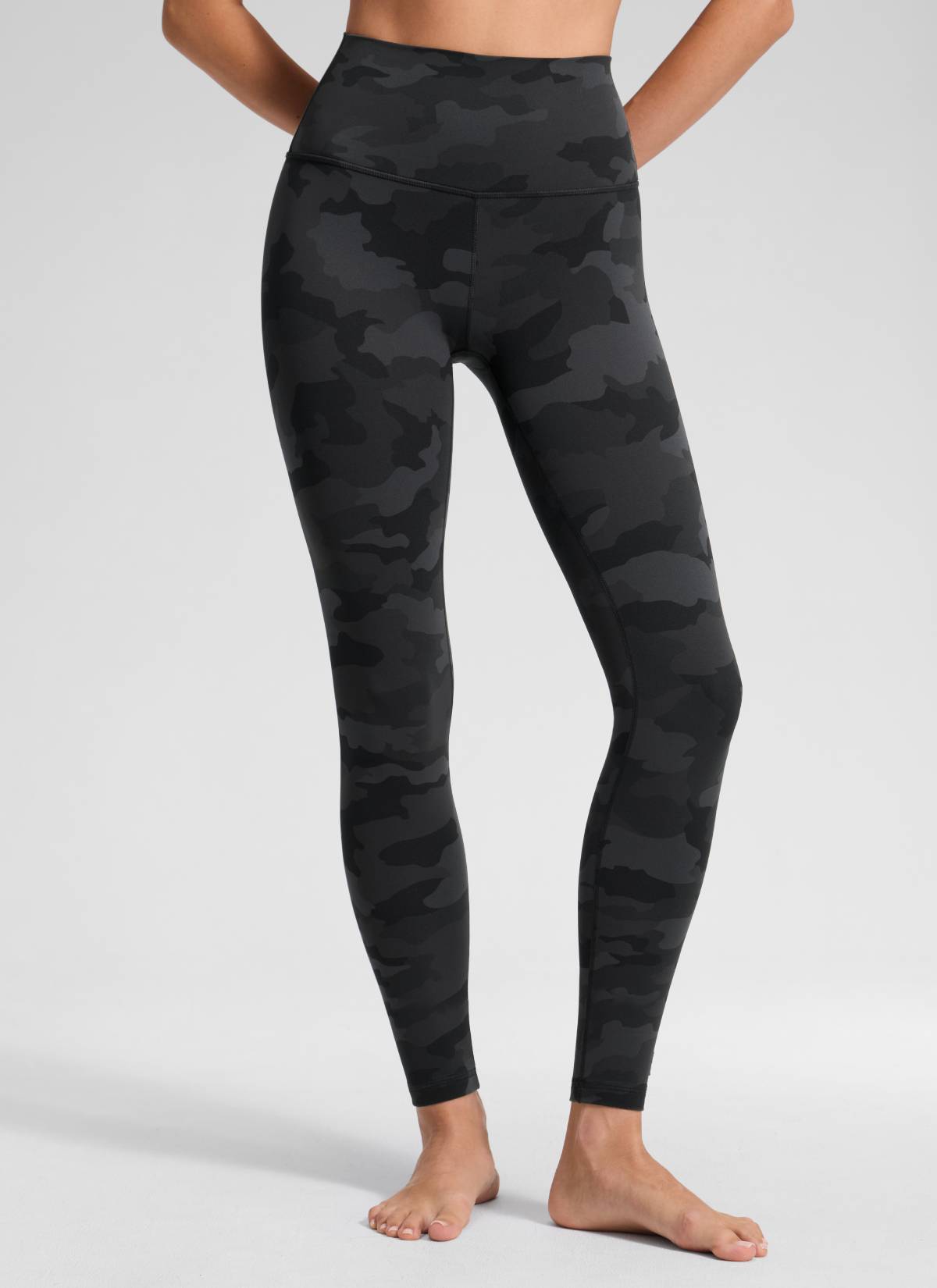 CRZ YOGA Women's Yoga Lounge High Rise Butterluxe Yoga Leggings 28'' Dark Grey Camouflage 2