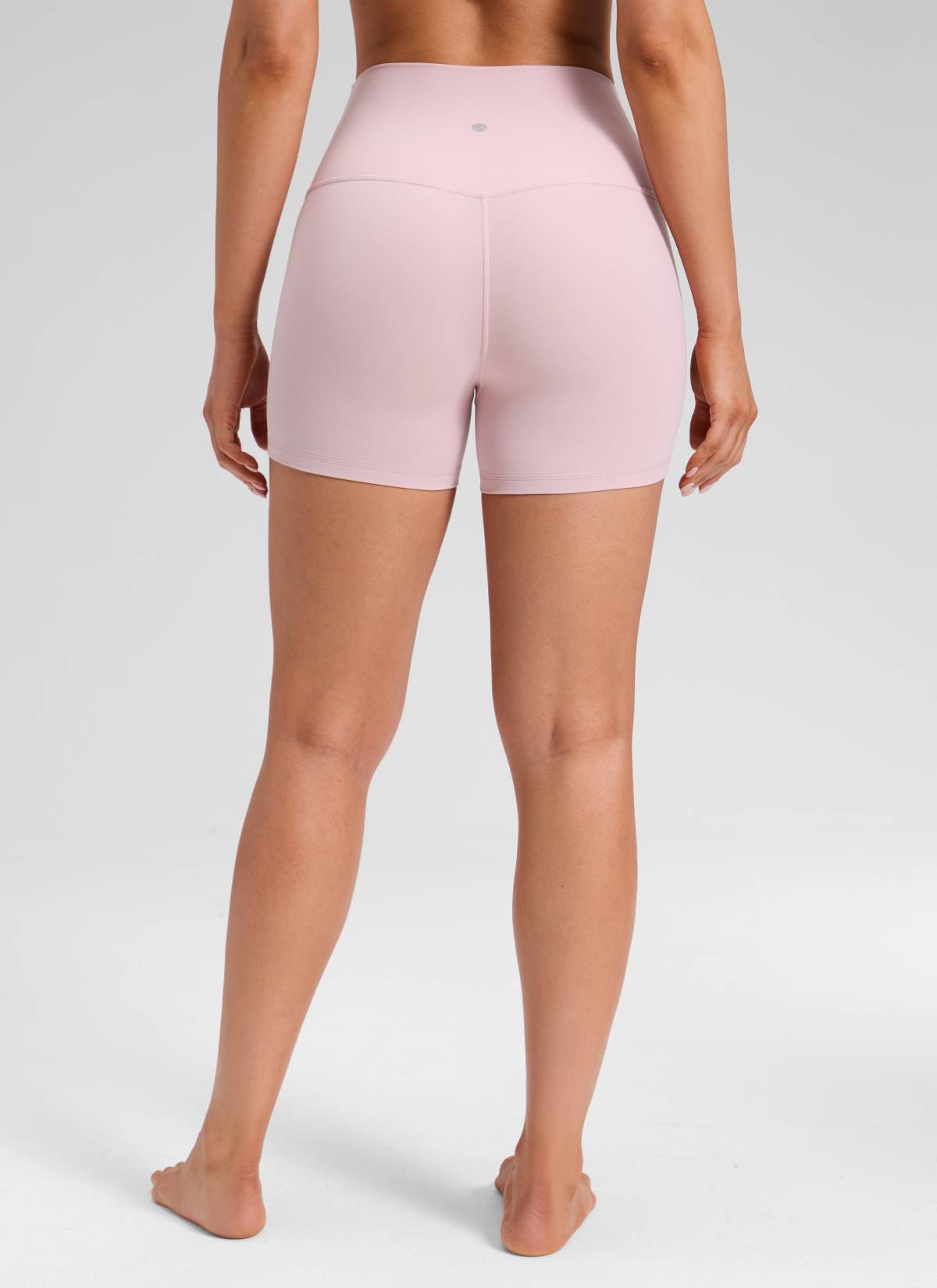 CRZ YOGA Women's Yoga High Rise Biker Shorts Butterluxe Shorts 4'' Pink Haze