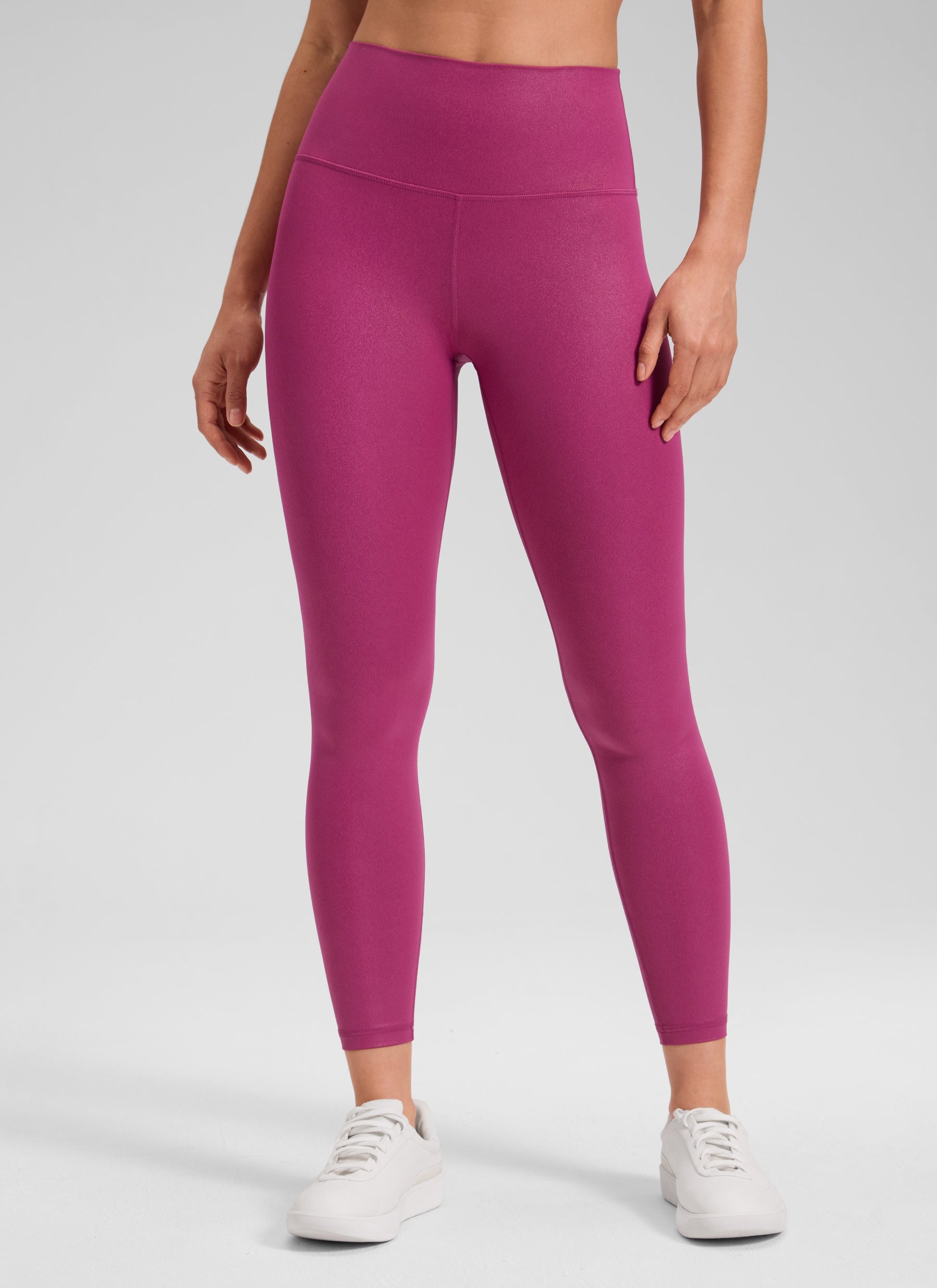 CRZ YOGA – טייץ לנשים מעור מלאכותי Butterluxe , 25 אינץ', סגול מג'נטה, דוגמה קלאסית
