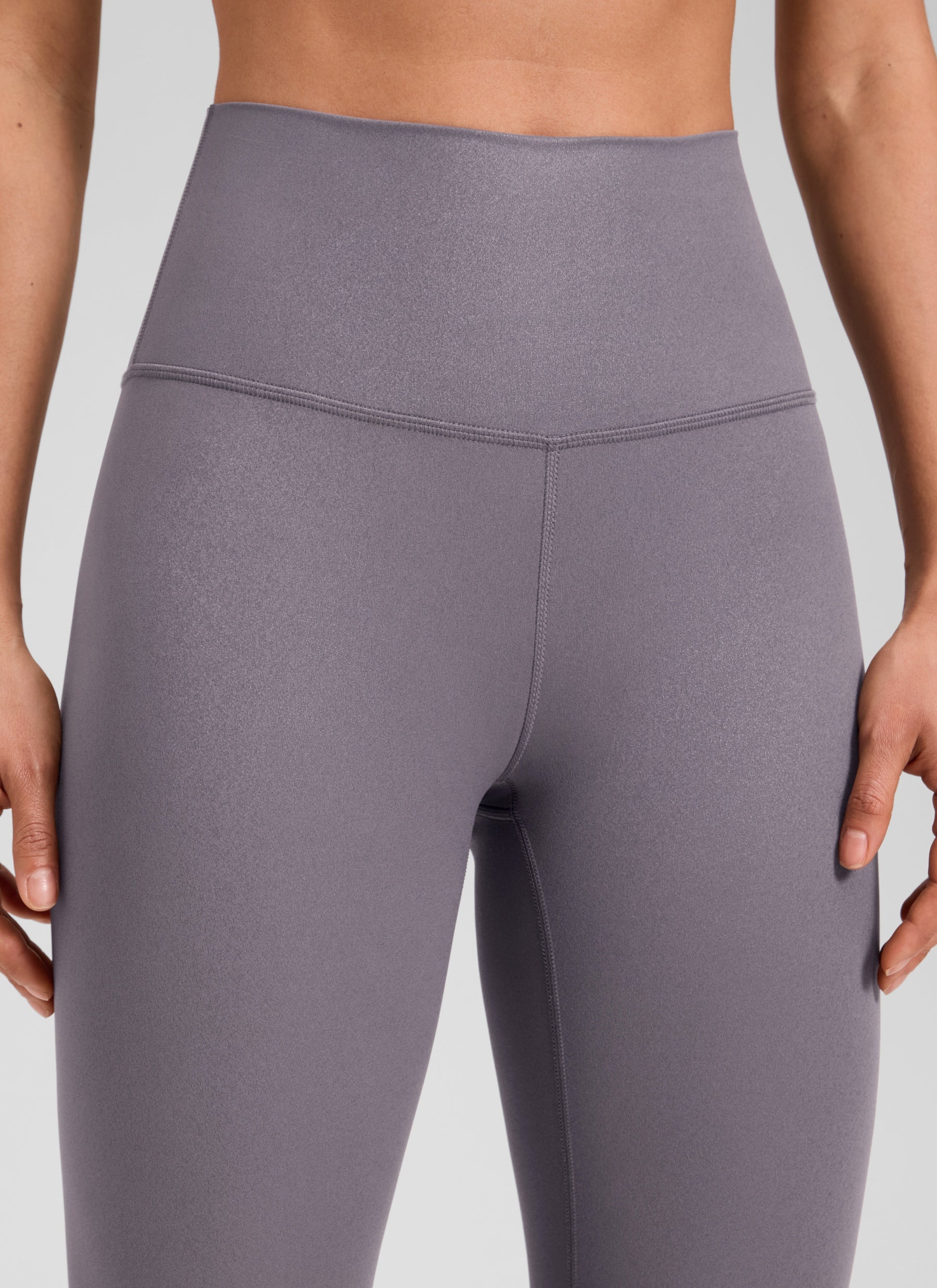 CRZ YOGA – טייץ לנשים מעור מלאכותי Butterluxe , 25 אינץ', דגם "Tornado Grey" עם הדפס קלאסי
