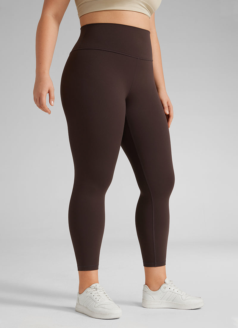 CRZ YOGA – Butterluxe יוגה לנשים במותניים גבוהות במידות גדולות Butterluxe , 25 אינץ', בצבע חום שוקולד חם