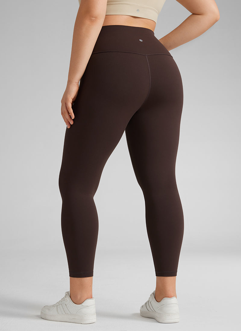 CRZ YOGA – Butterluxe יוגה לנשים במותניים גבוהות במידות גדולות Butterluxe , 25 אינץ', בצבע חום שוקולד חם