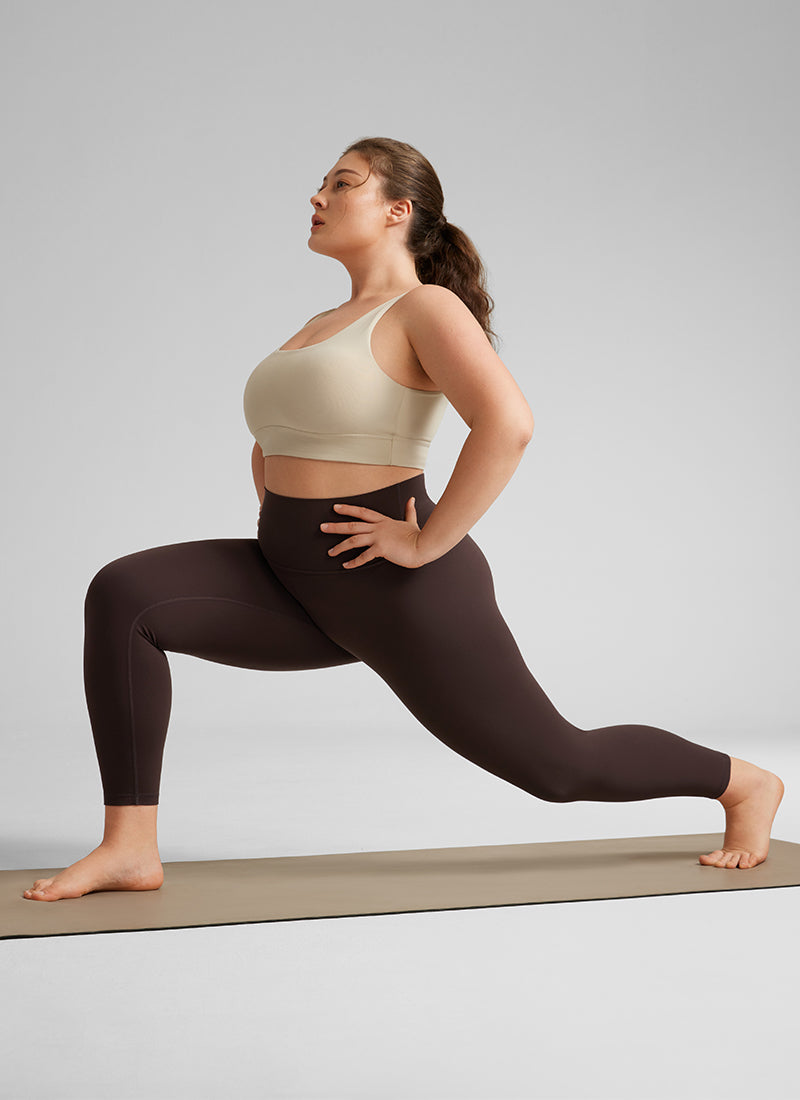 CRZ YOGA – Butterluxe יוגה לנשים במותניים גבוהות במידות גדולות Butterluxe , 25 אינץ', בצבע חום שוקולד חם