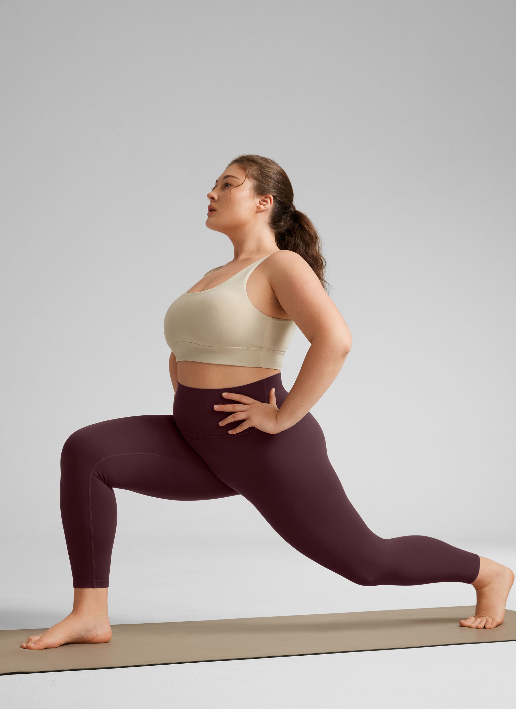 CRZ YOGA – Butterluxe יוגה לנשים במותן גבוהה במידות גדולות Butterluxe , 25 אינץ', צבע "שזיף בשל"