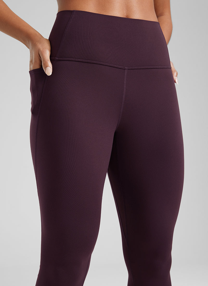 CRZ YOGA Women's Yoga Lounge High Rise Butterluxe Pocket Leggings 25'' Deep Purple