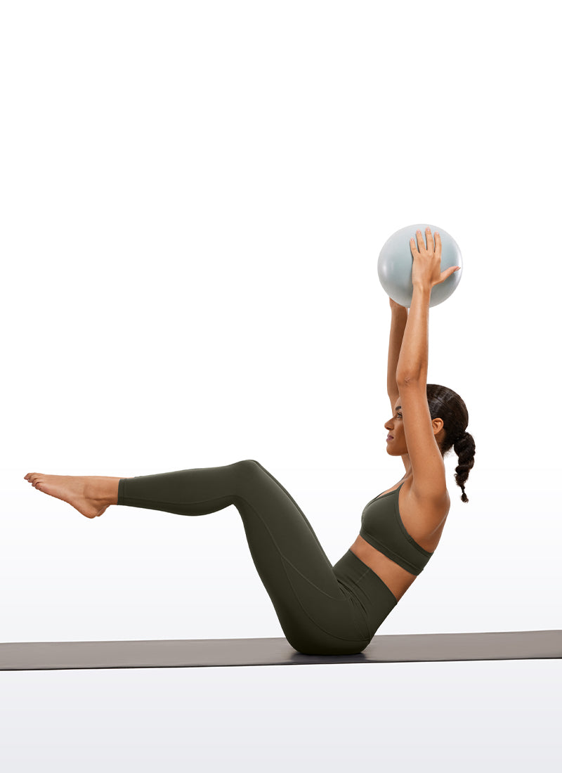 CRZ YOGA Women's Yoga Lounge High Rise Butterluxe Pocket Leggings 25'' Olive Green