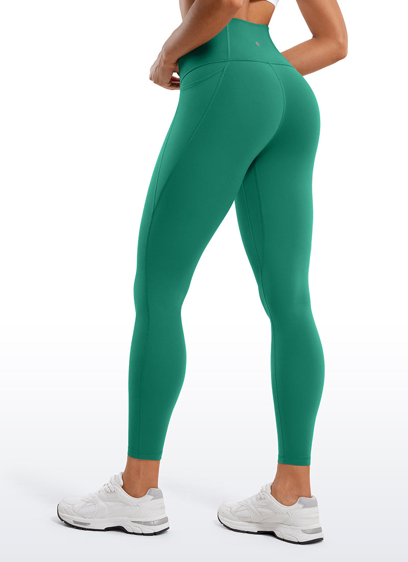CRZ YOGA Women's Yoga Lounge High Rise Butterluxe Pocket Leggings 25'' Cascadia Green